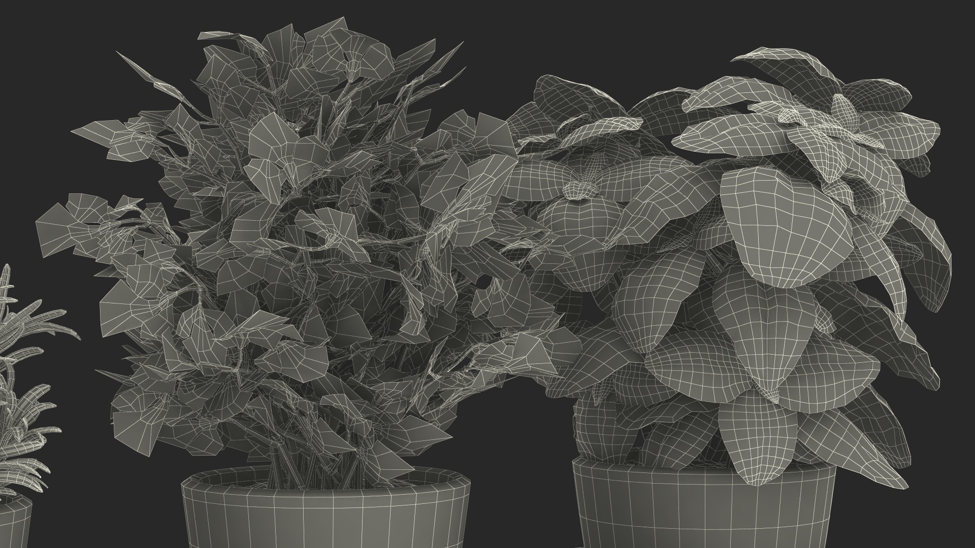 Trio Pot with Herbs Sagaform White 3D model