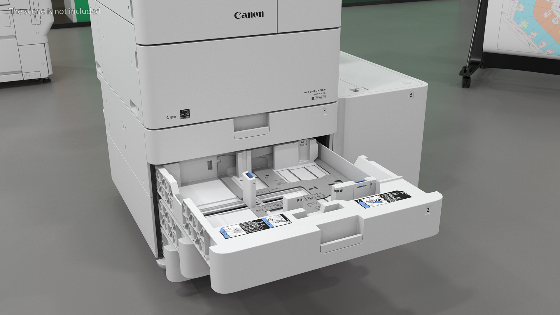 MFP Canon ImageRUNNER ADVANCE 4551i II with Paper Deck Unit F1 3D