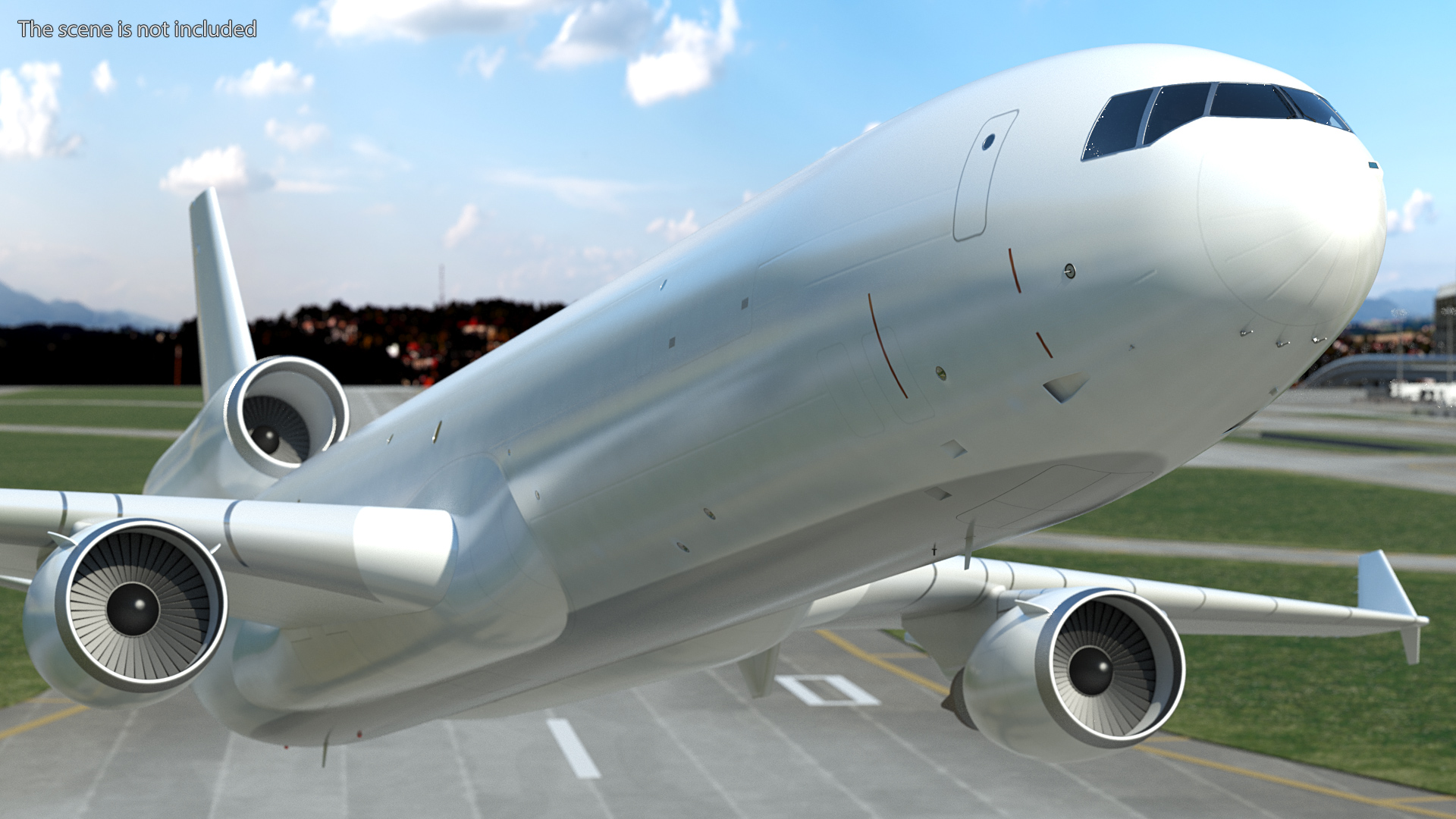3D McDonnell Douglas MD11 Tri Jet Wide Body Airliner Flight