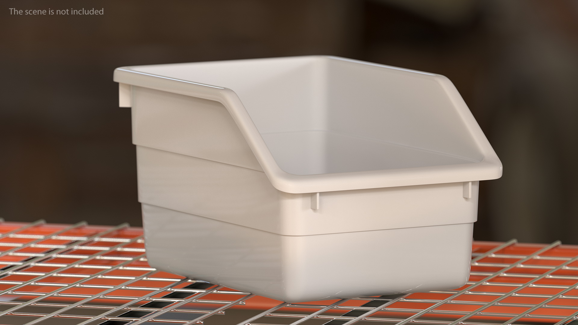 3D model White Plastic Storage Bin