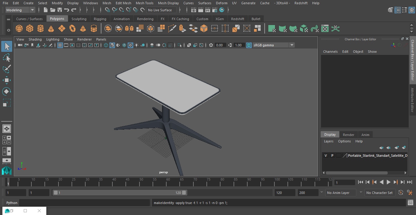3D Portable Starlink Standart Satellite Dish