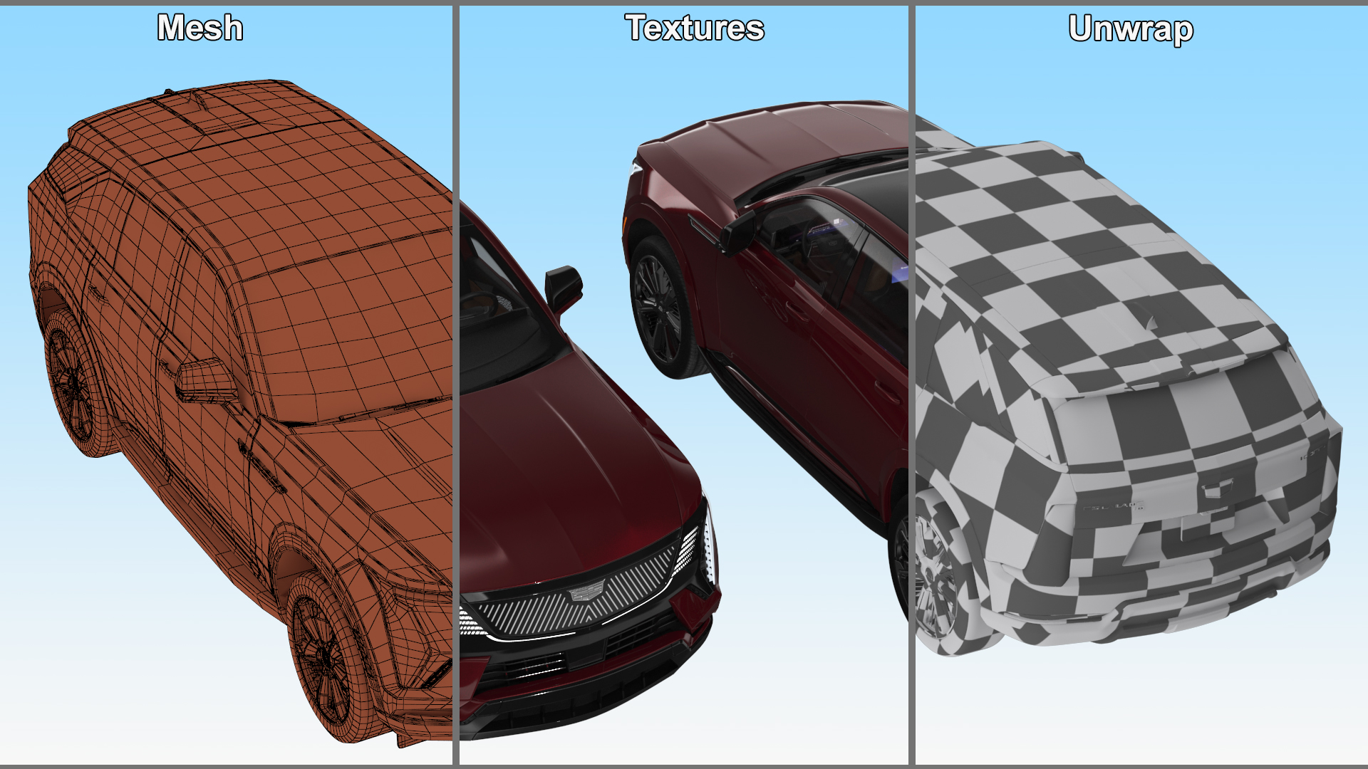 3D model Electric 2025 Cadillac Escalade IQ Black Cherry Tincoat