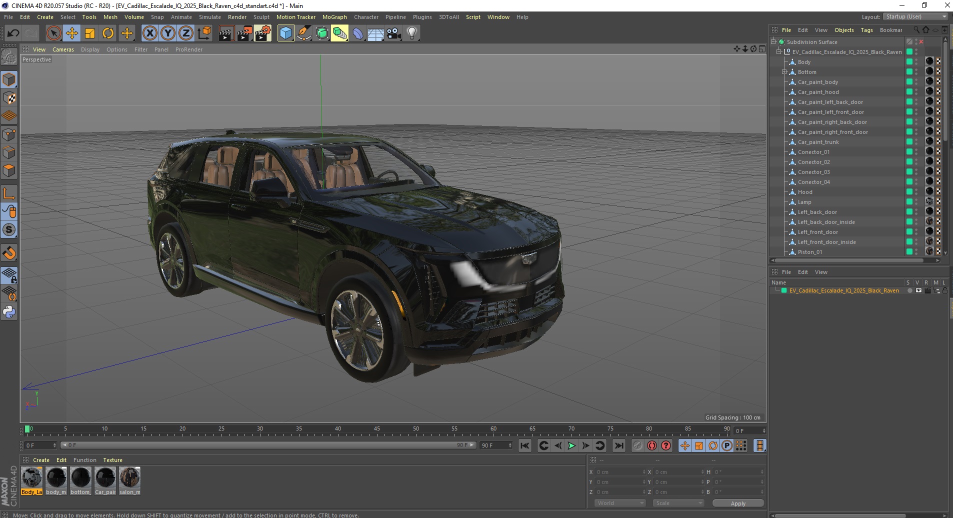 3D model Electric 2025 Cadillac Escalade IQ Black Cherry Tincoat