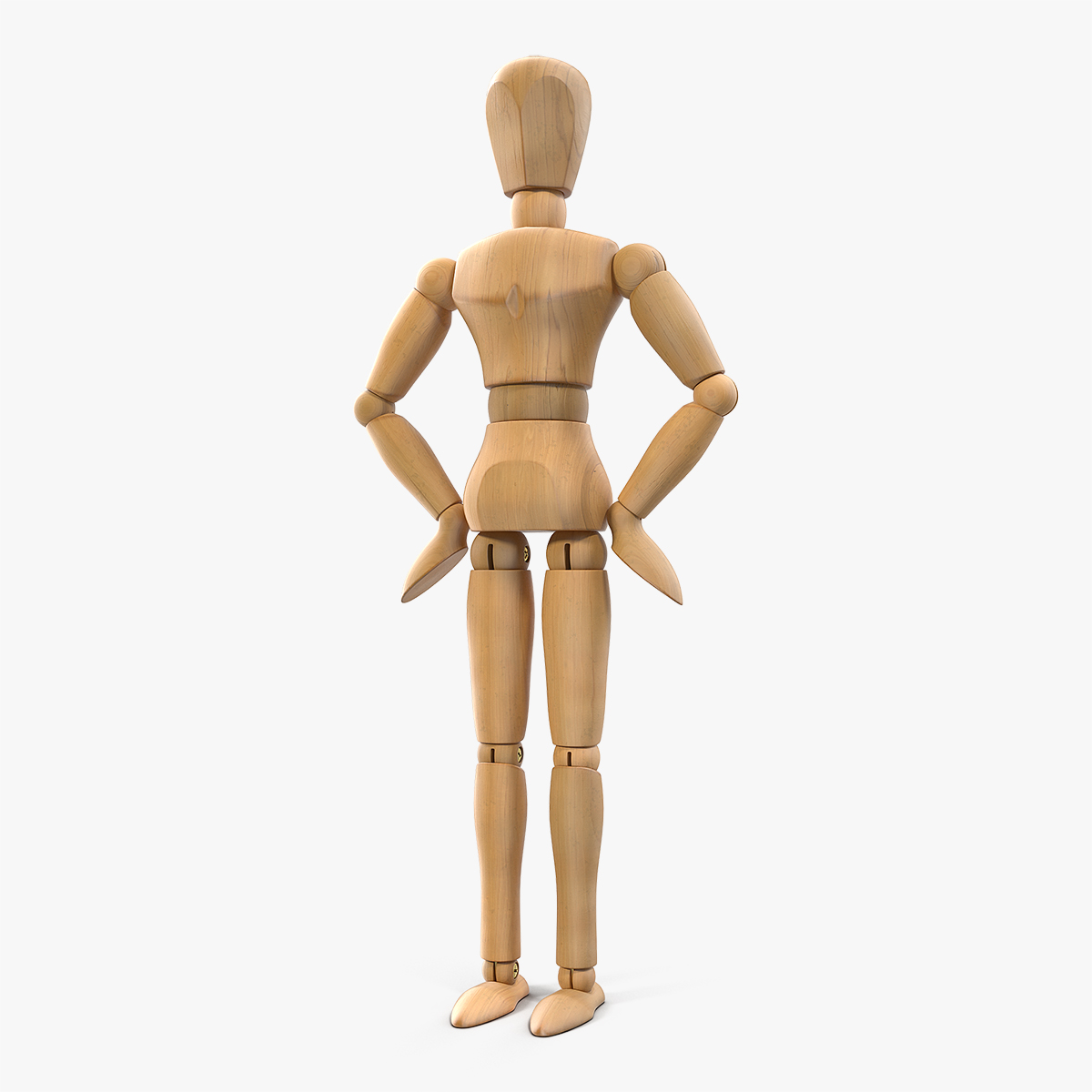 Wooden Dummy Toy Pose 3D Model, view 9