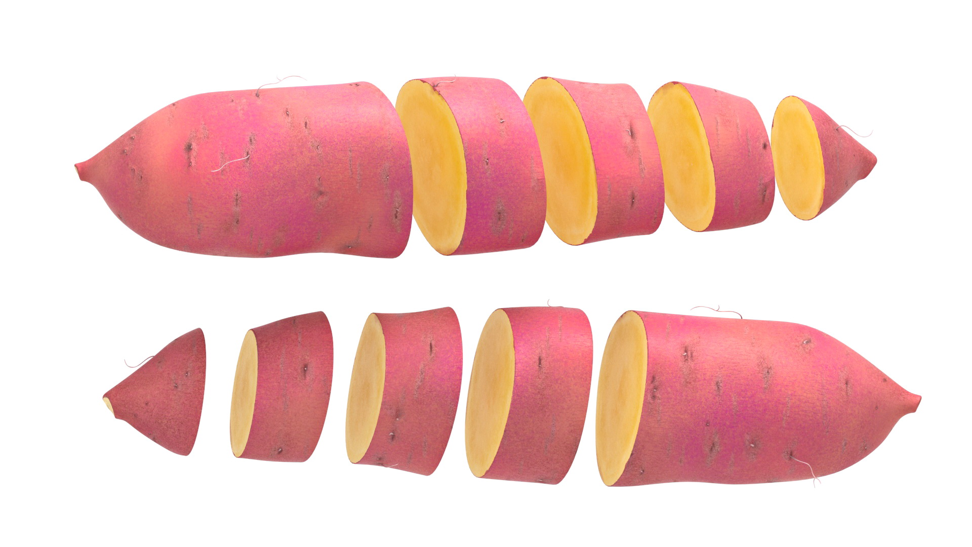 3D model Sweet Potato Red Cut