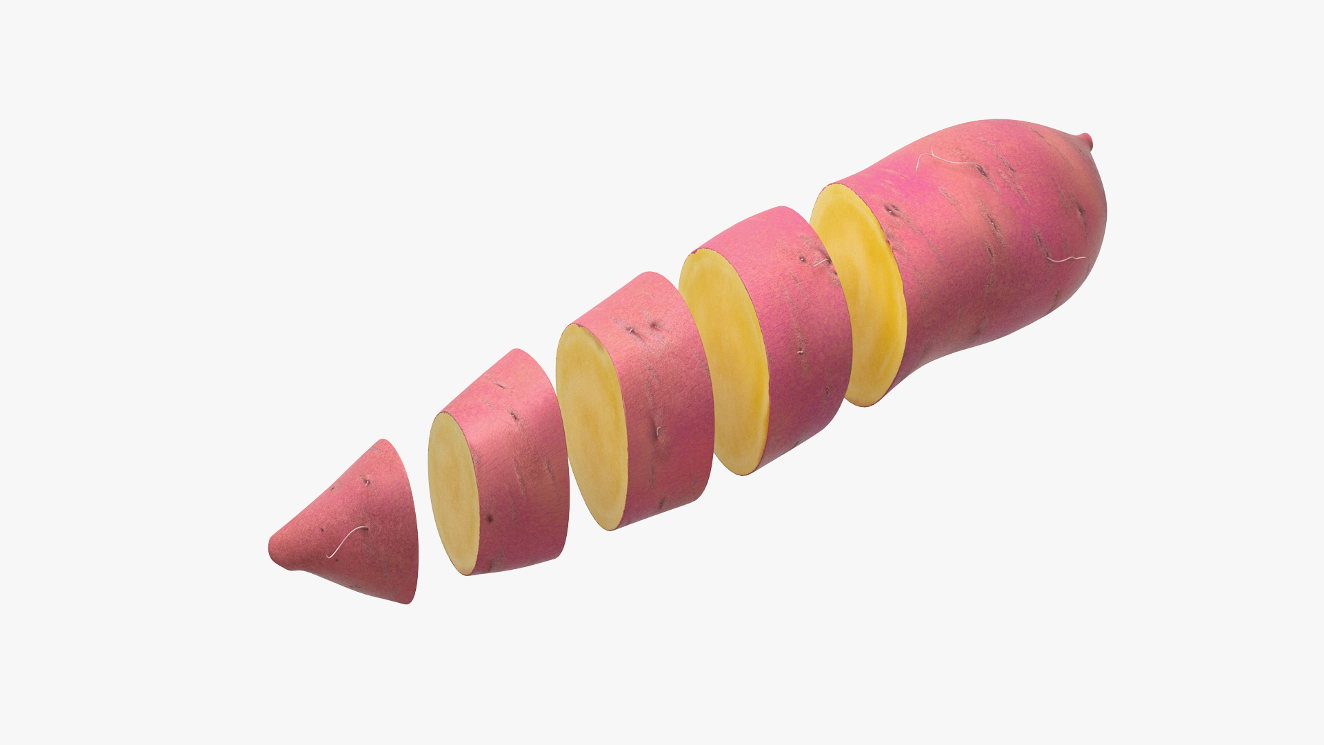 3D model Sweet Potato Red Cut