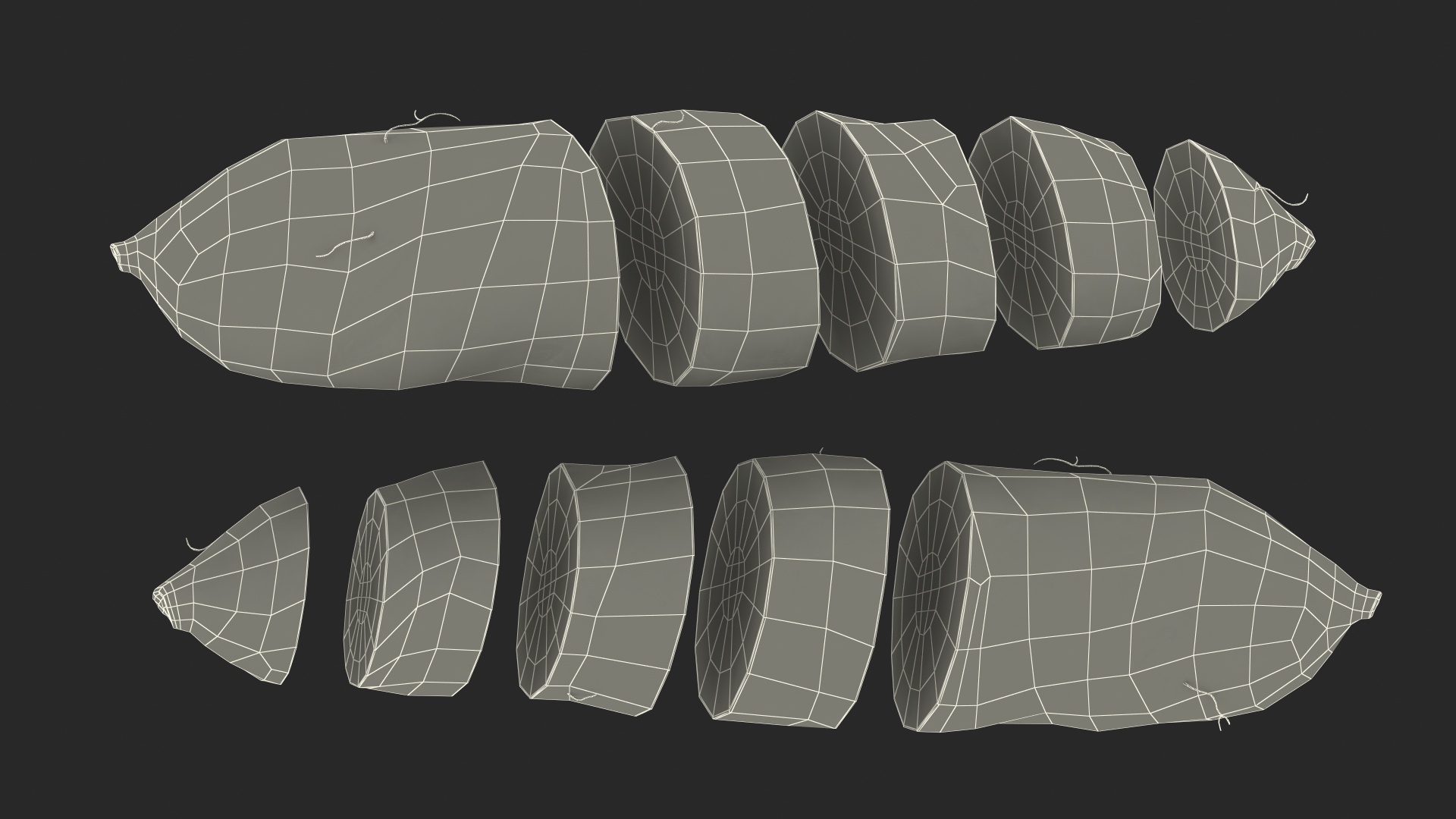 3D model Sweet Potato Red Cut