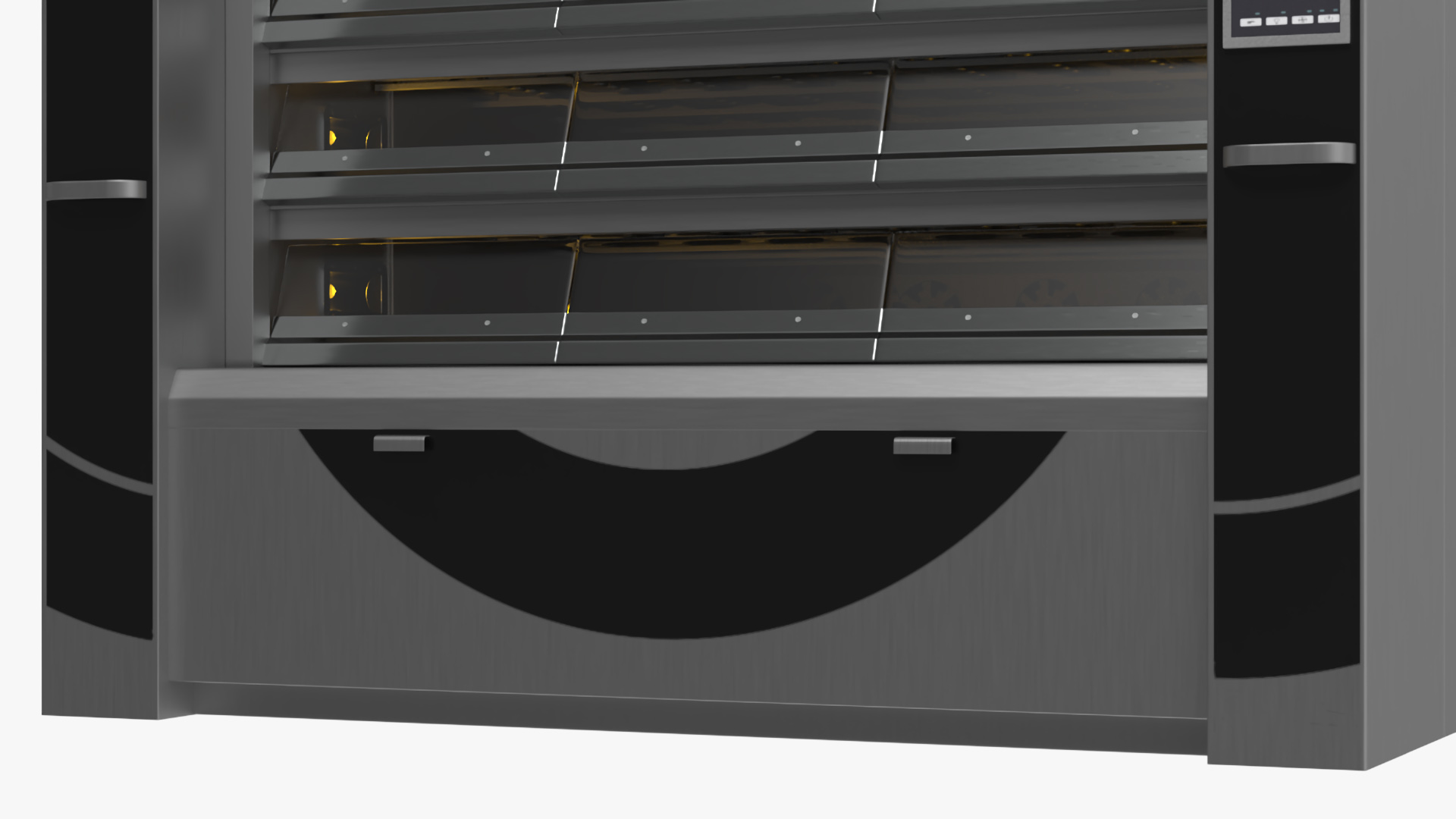 3D Steam Bakery Oven Mondial Forni Lights On