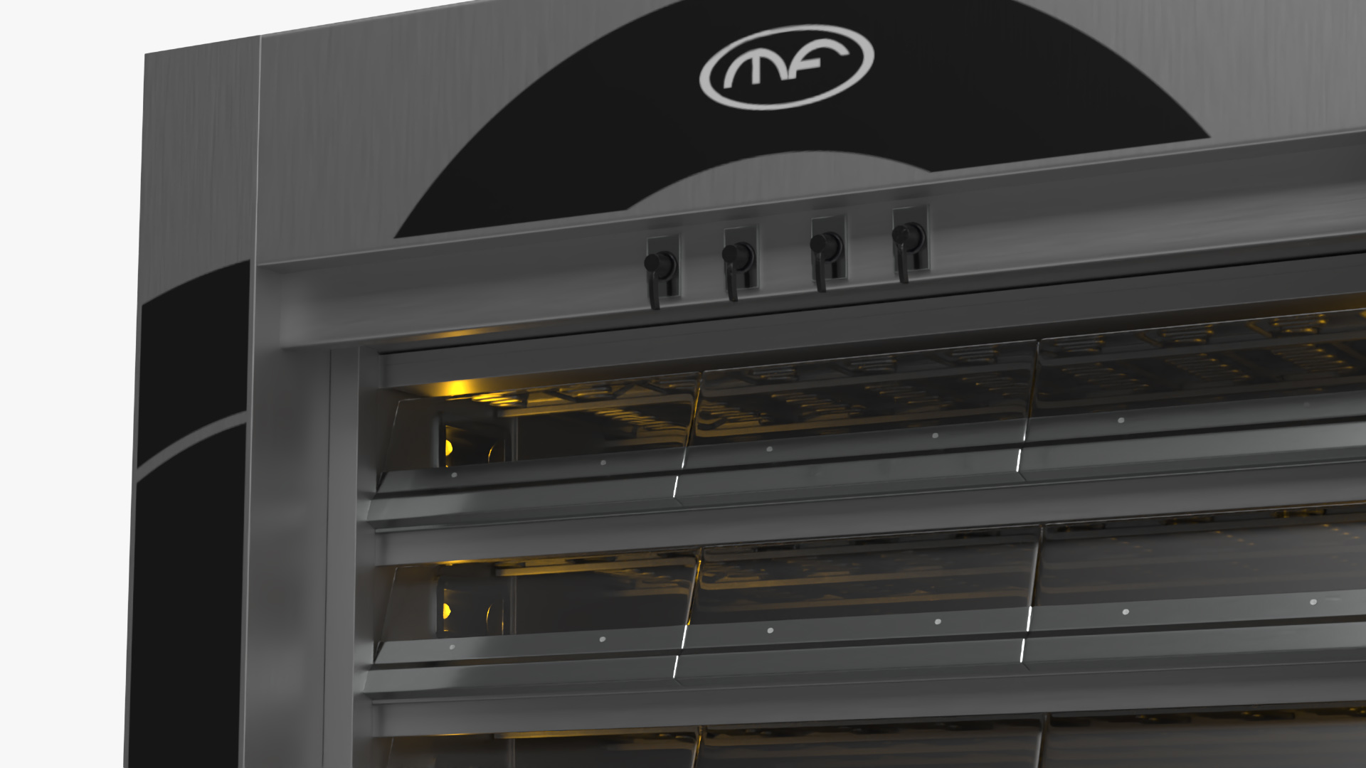 3D Steam Bakery Oven Mondial Forni Lights On