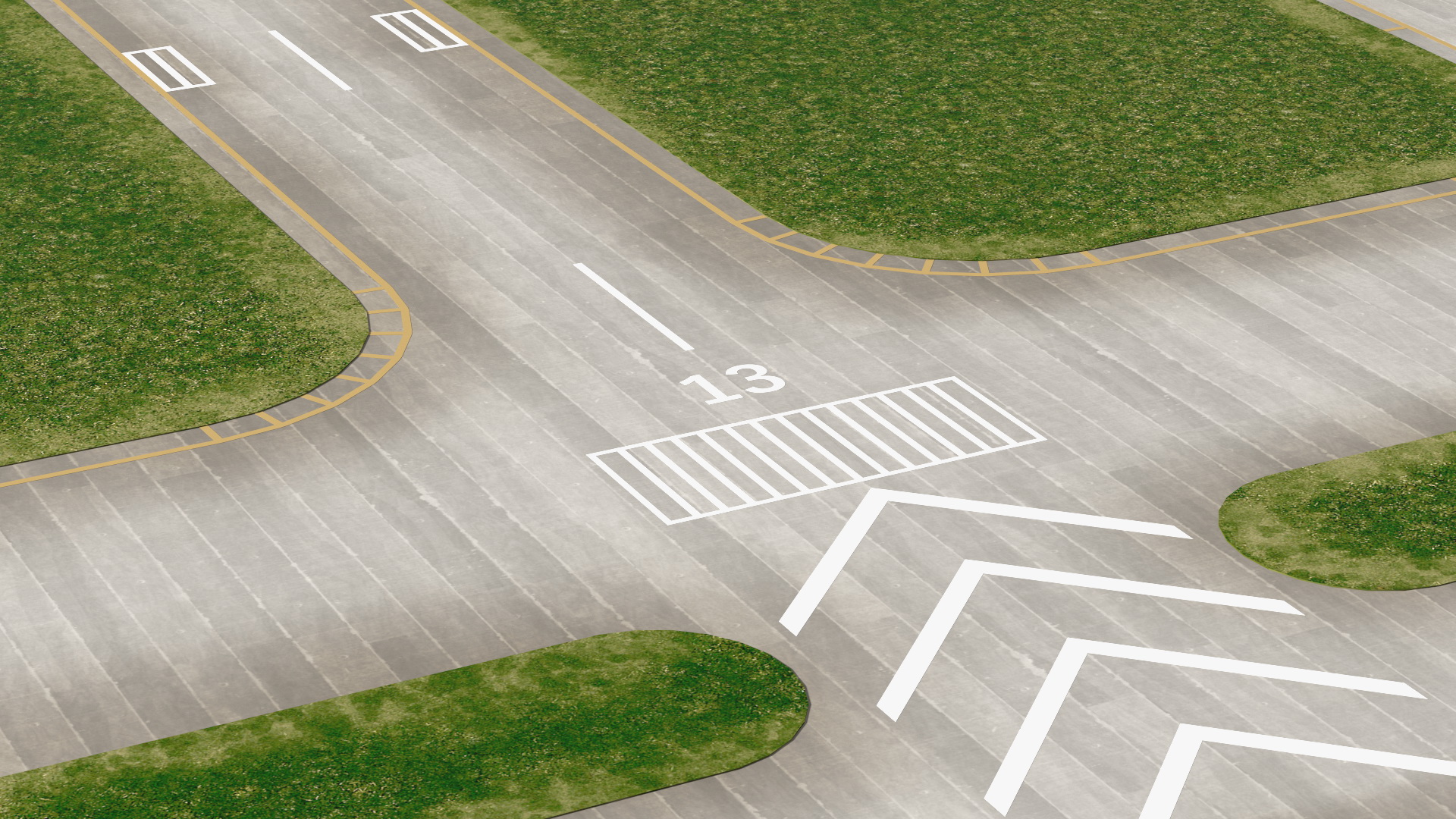 Airport Runway With Airbus A400M Atlas Military Transport 3D