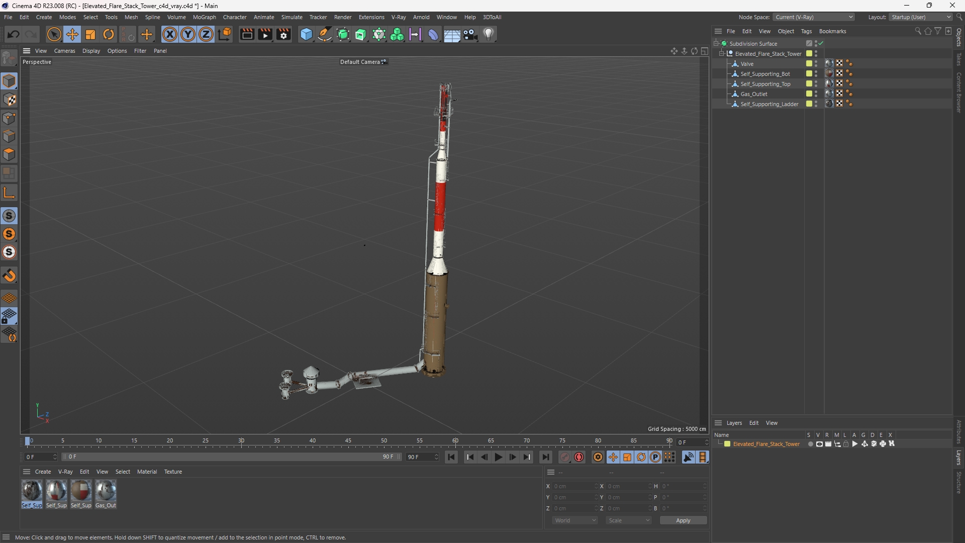 Elevated Flare Stack Tower, view 11