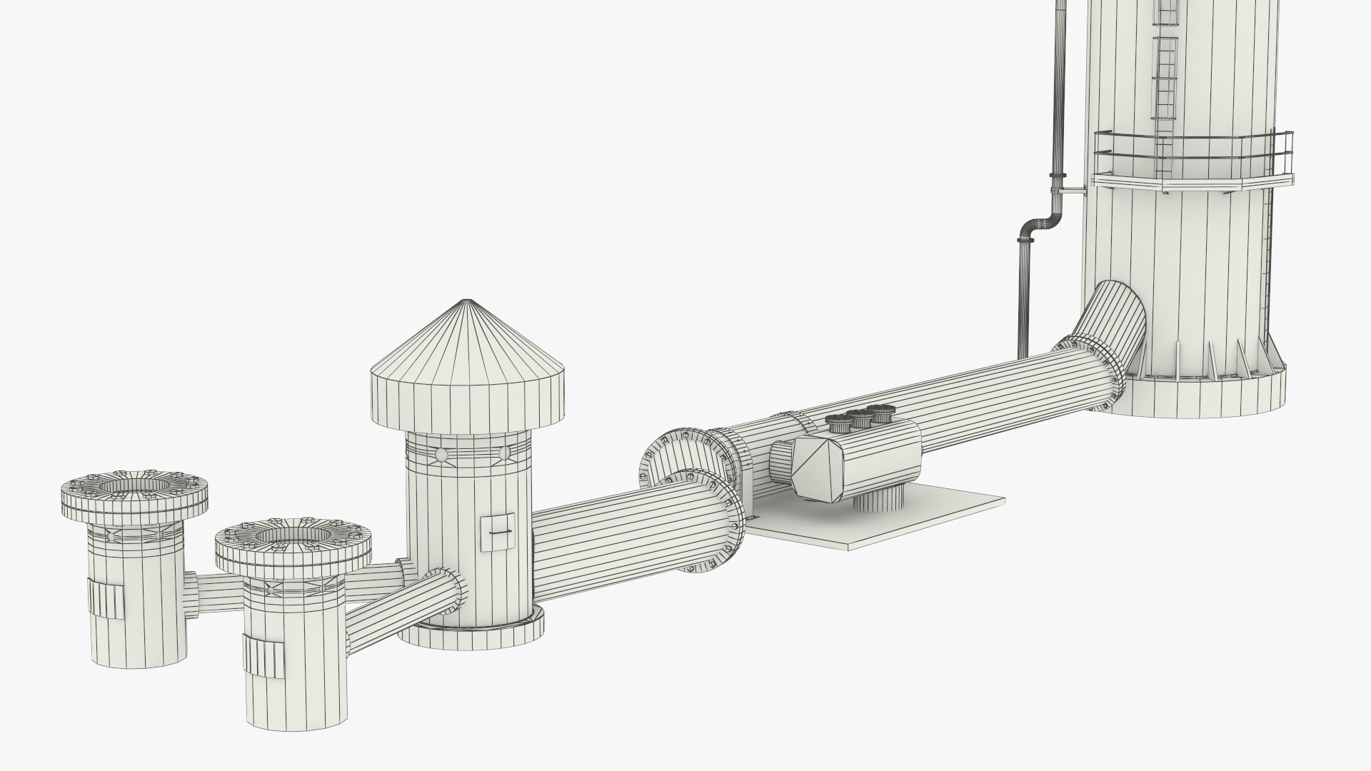 Elevated Flare Stack Tower, view 6