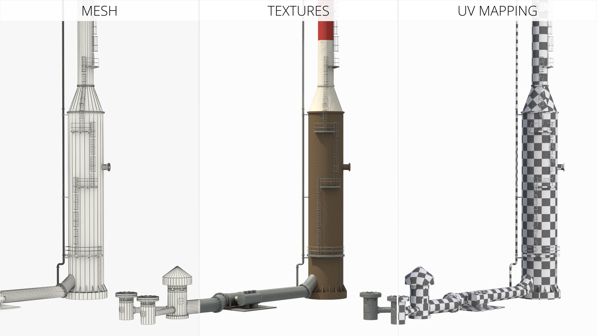 Elevated Flare Stack Tower, view 3