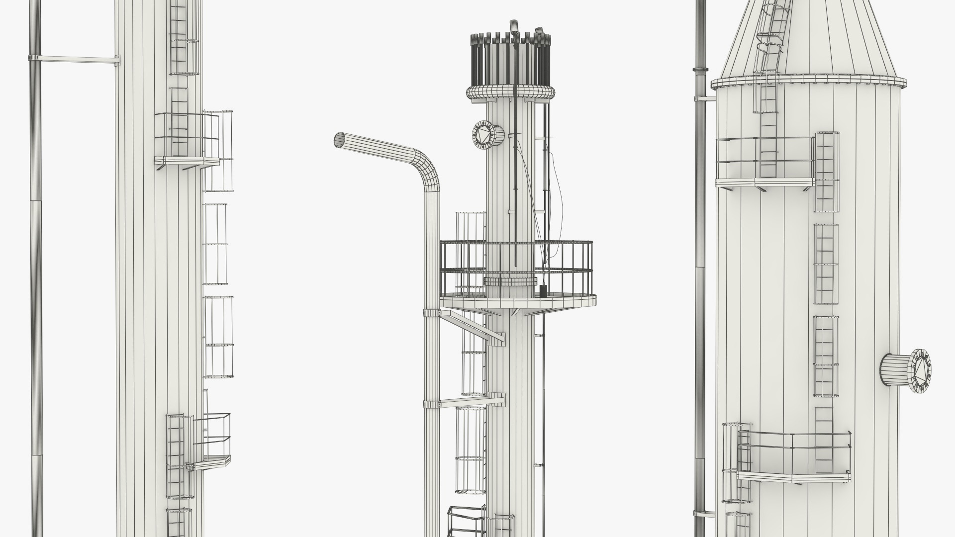 Elevated Flare Stack Tower, view 5
