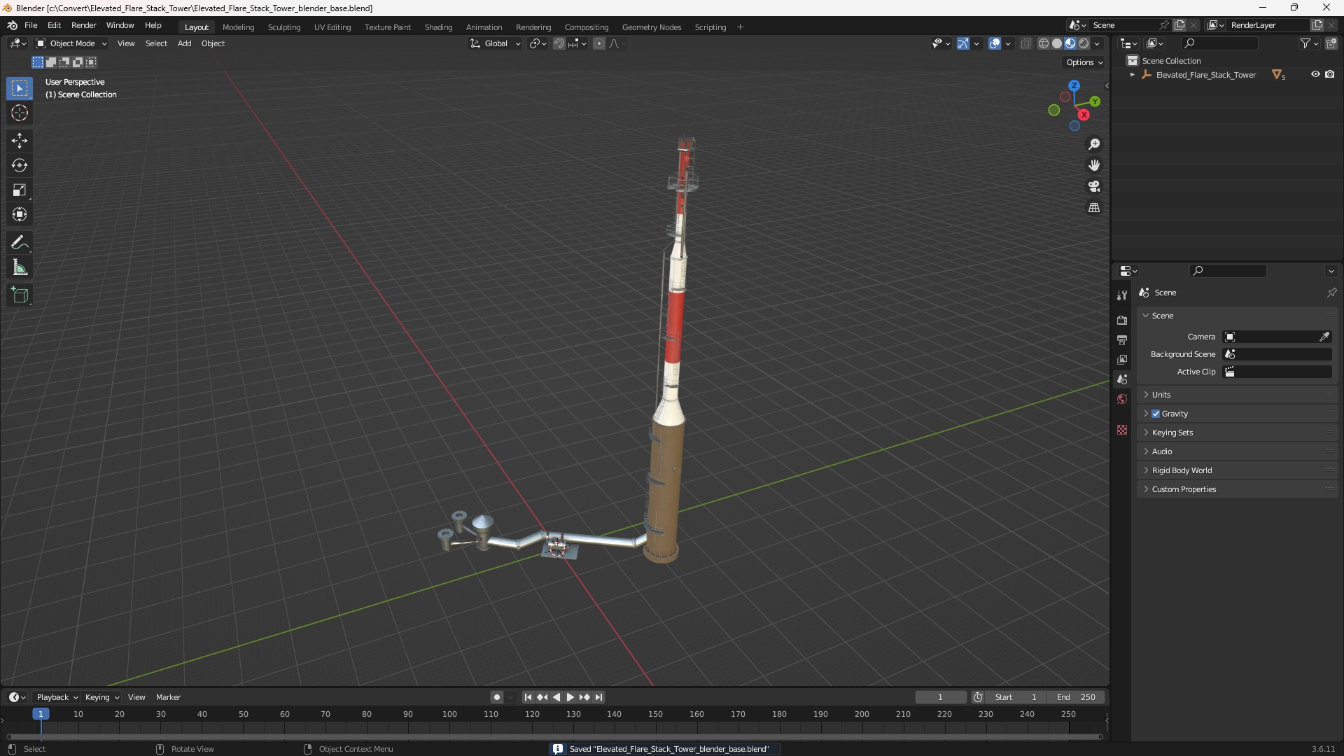 Elevated Flare Stack Tower, view 9