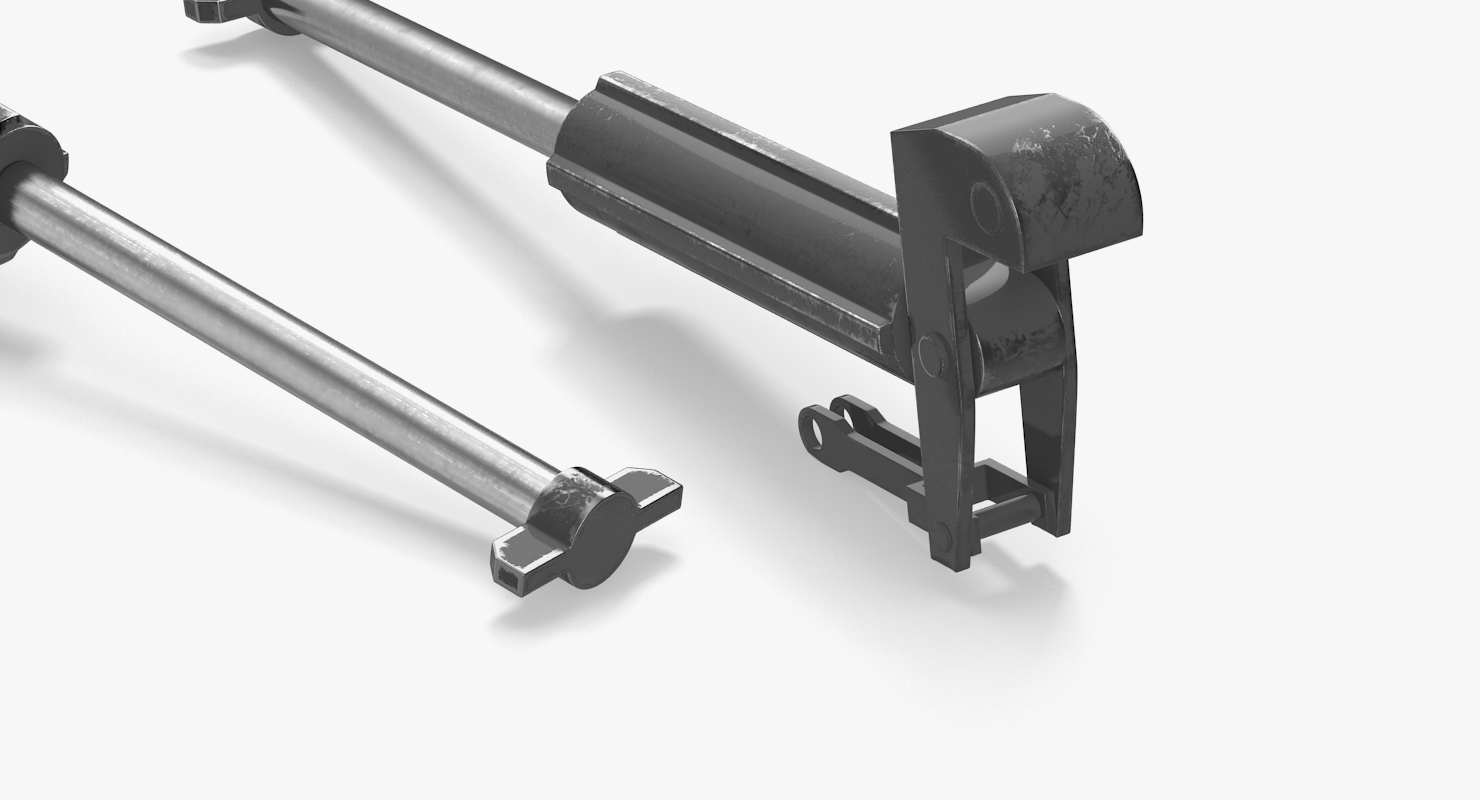 3D model Sci Fi Painted Hydraulic Cylinder 4