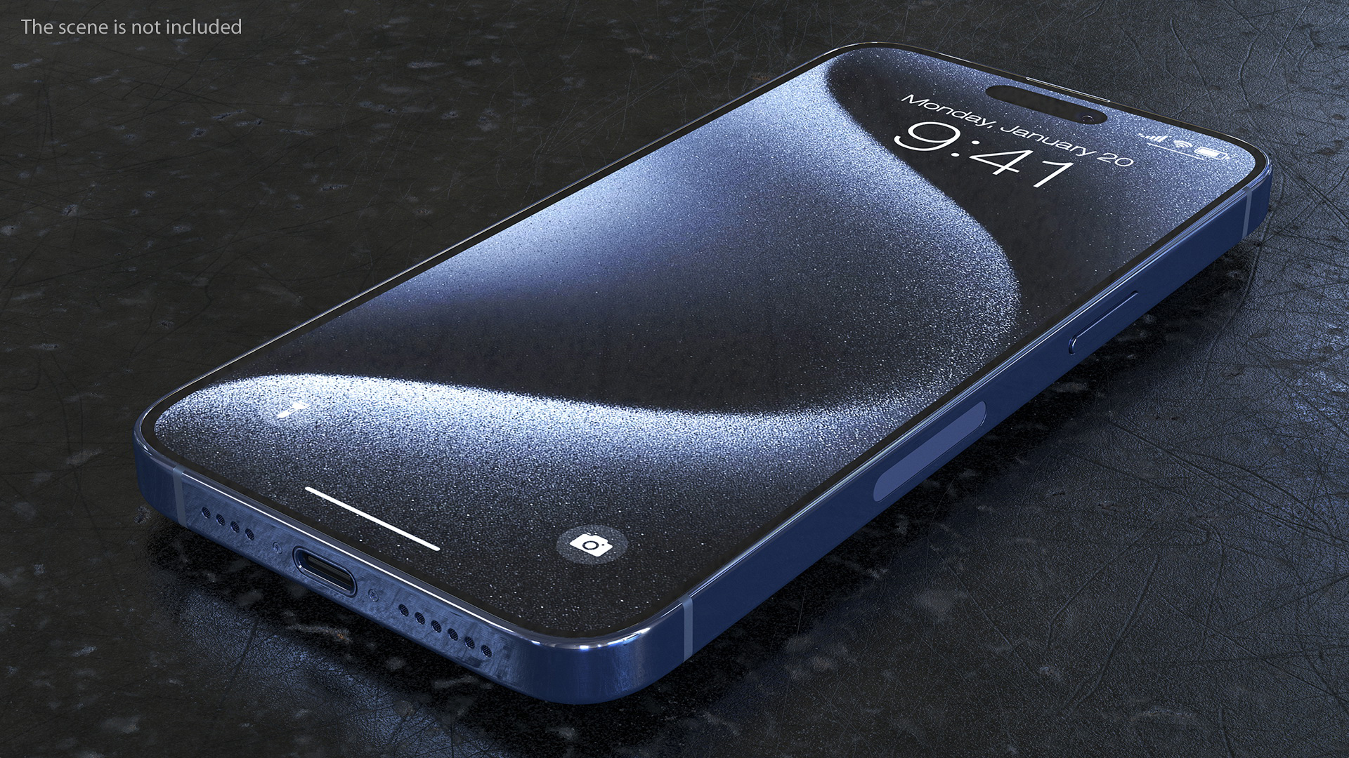 Apple IPhone 15 Pro Max Blue Titanium 3D