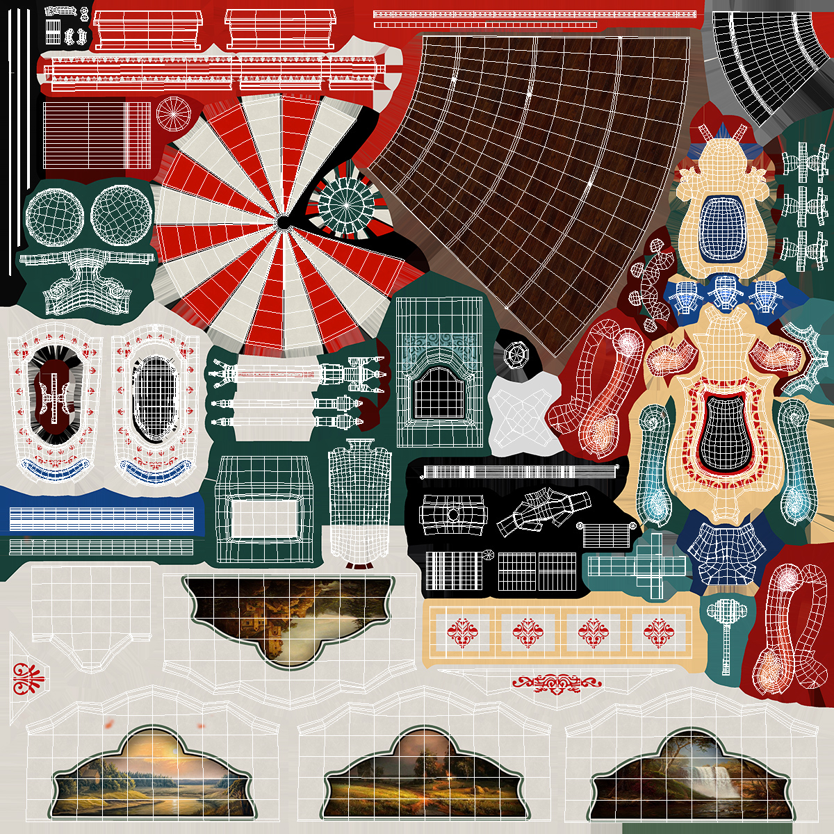 Amusment Park Carousel 3D