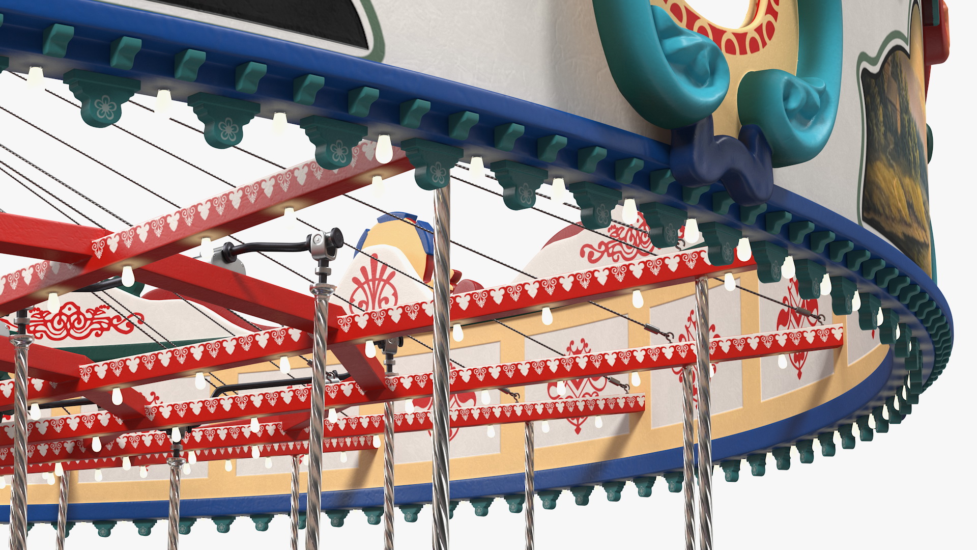 Amusment Park Carousel 3D
