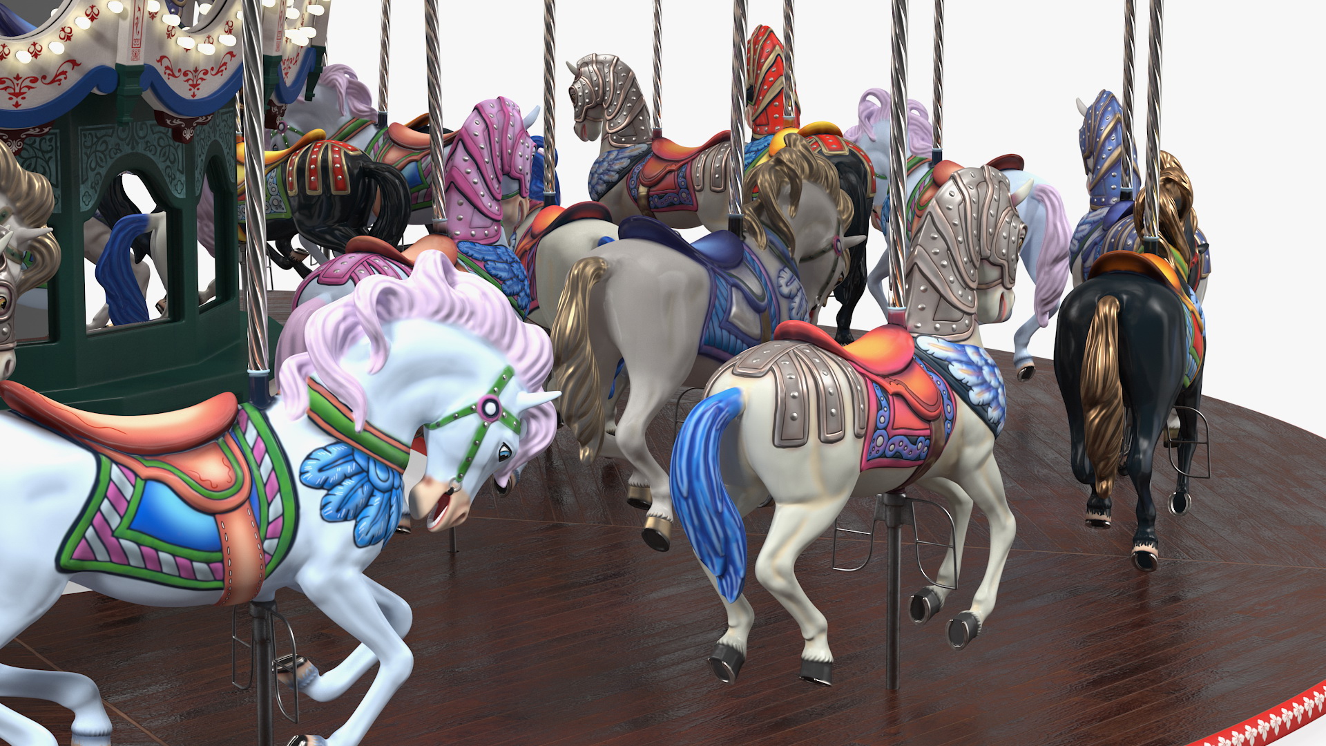 Amusment Park Carousel 3D
