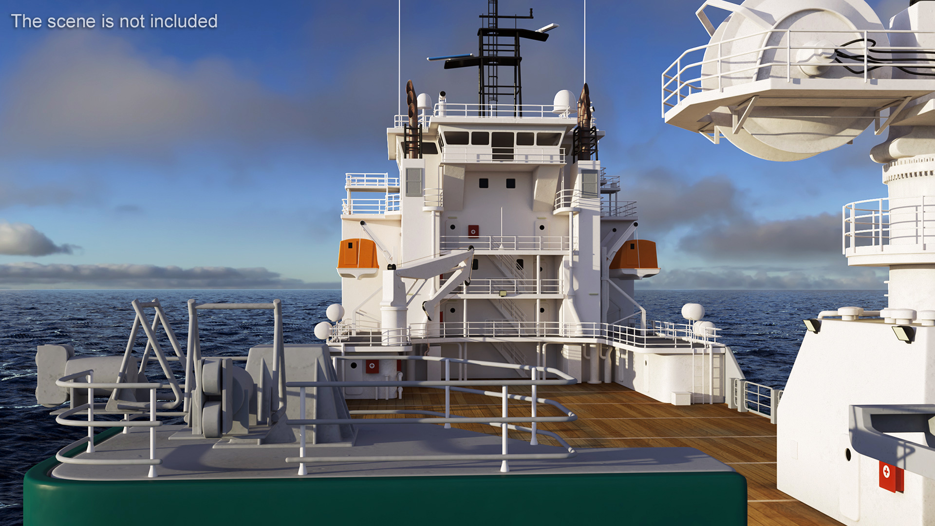 Construction Vessel and Marine Hydraulic Pile Hammer 3D