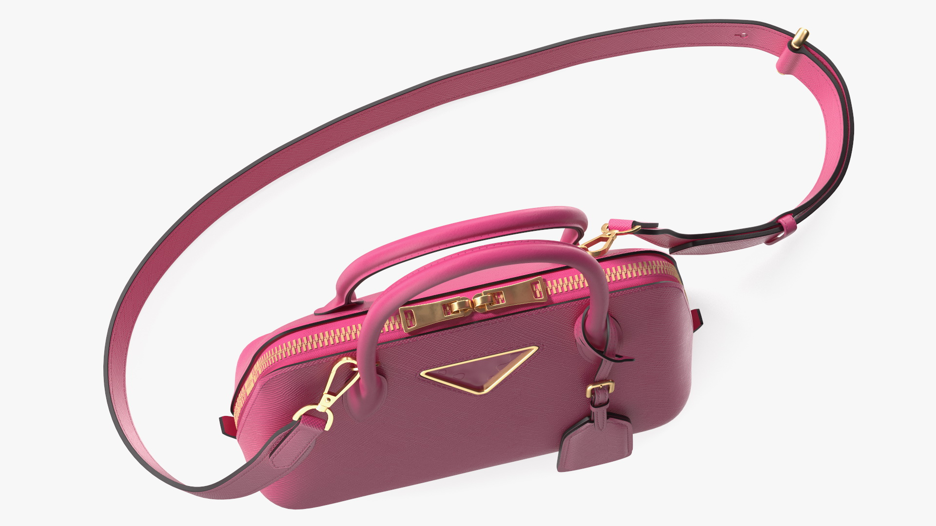 3D Fashionable Leather Bag Magenta