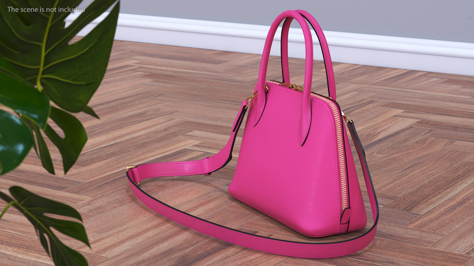 3D Fashionable Leather Bag Magenta
