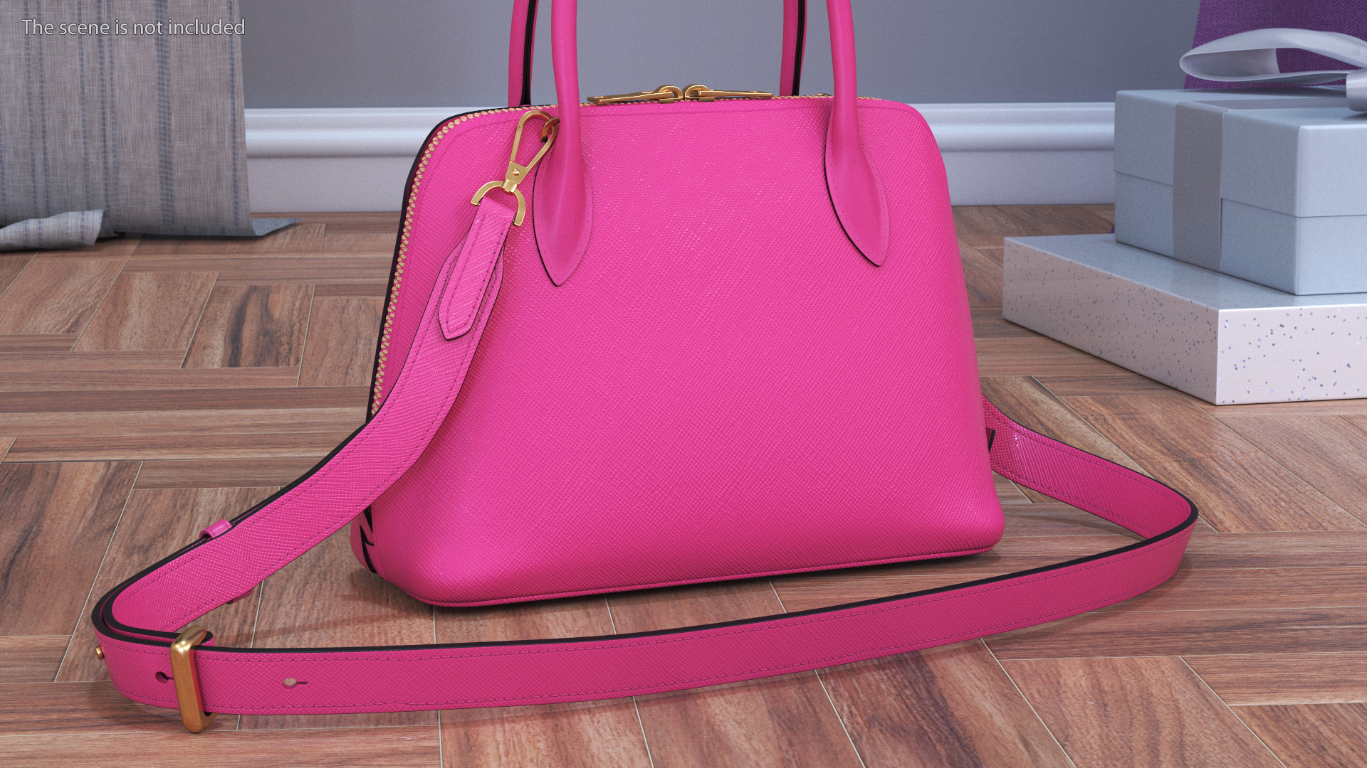 3D Fashionable Leather Bag Magenta