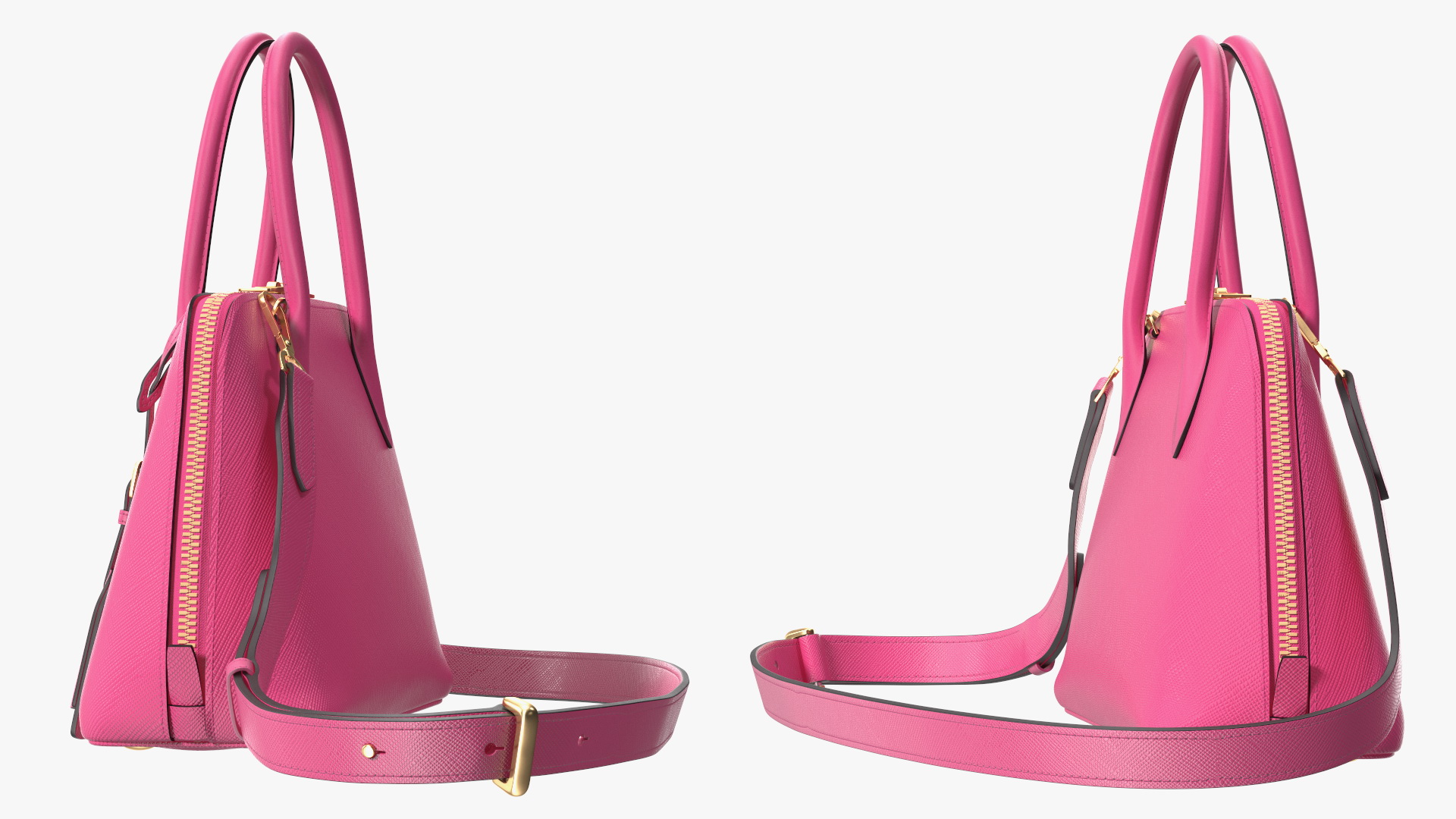 3D Fashionable Leather Bag Magenta