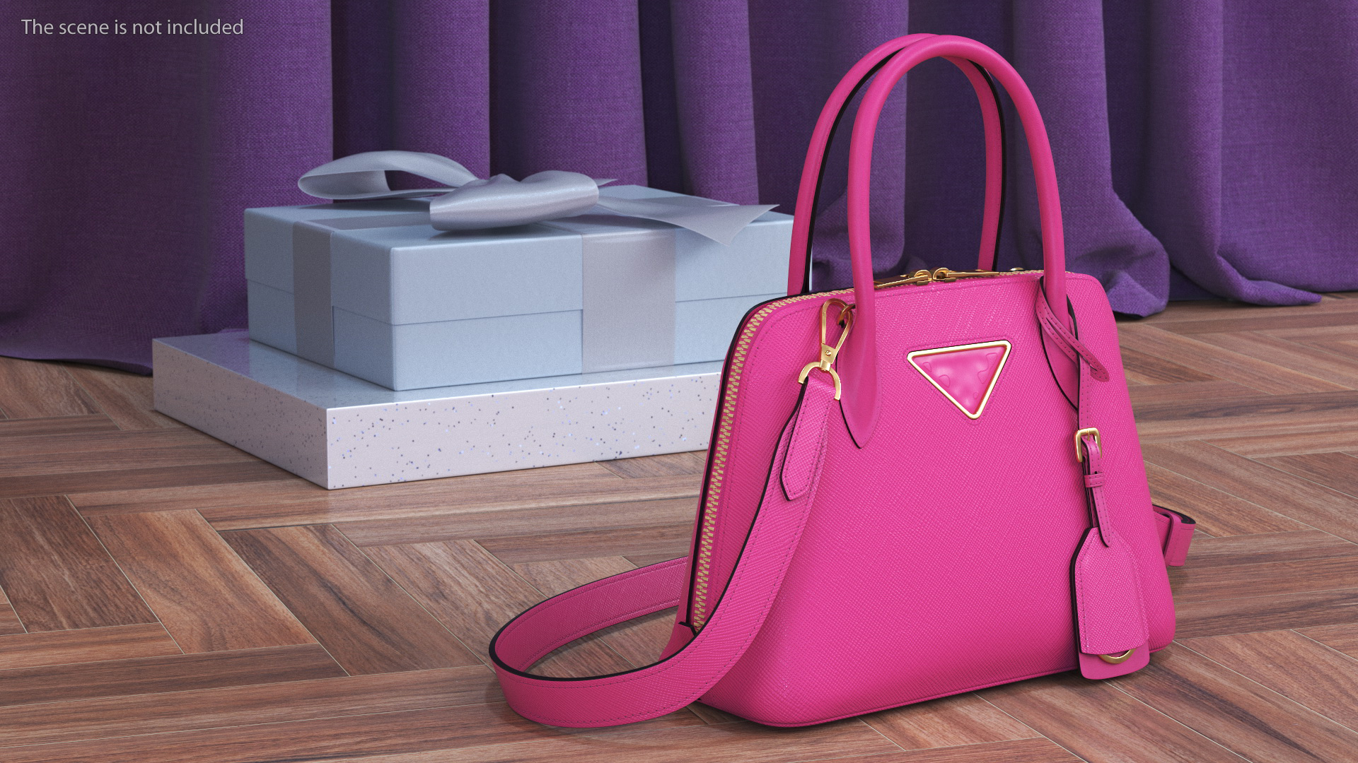 3D Fashionable Leather Bag Magenta