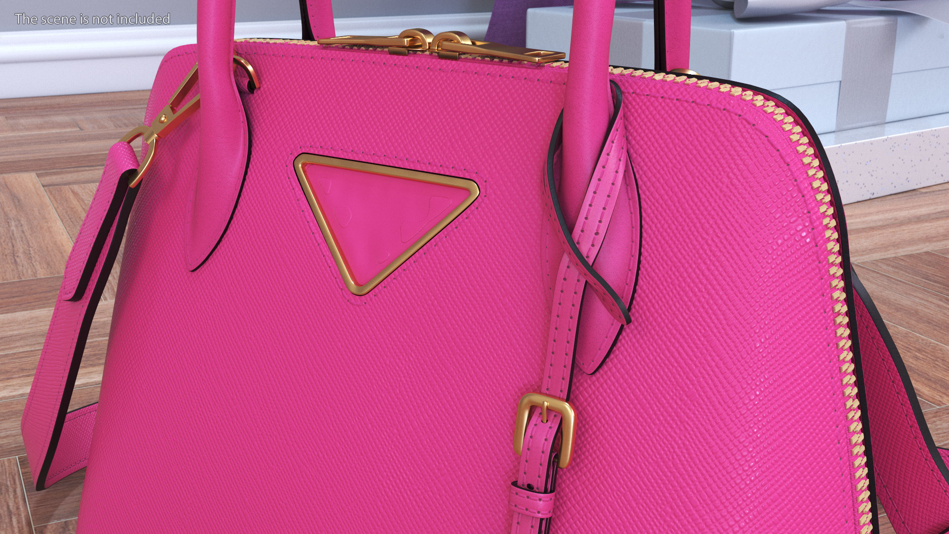 3D Fashionable Leather Bag Magenta