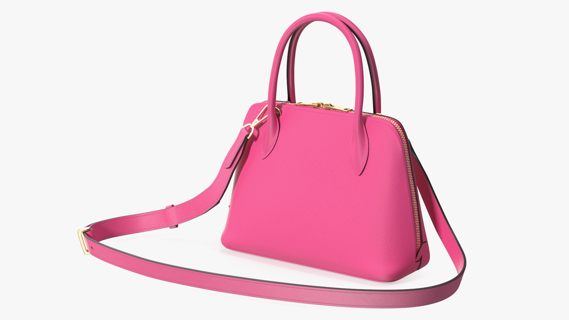 3D Fashionable Leather Bag Magenta