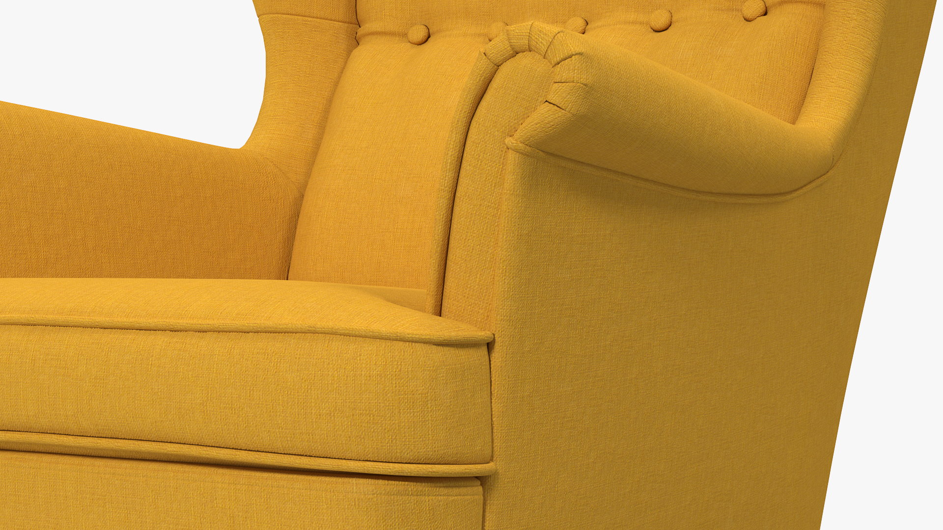 Strandmon Yellow Wing Chair 3D
