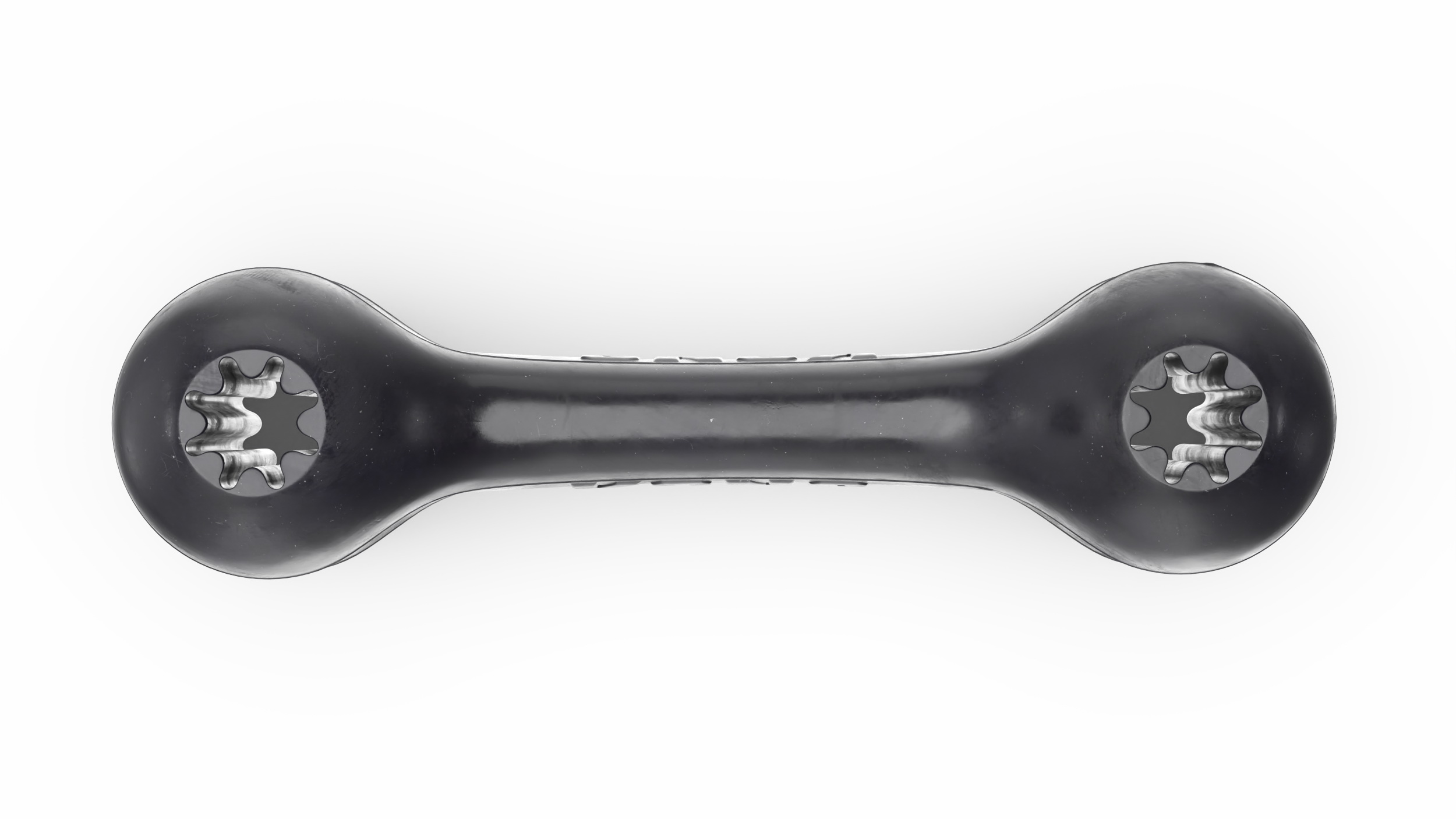 3D KONG Rubber Chew Bone Toy Black