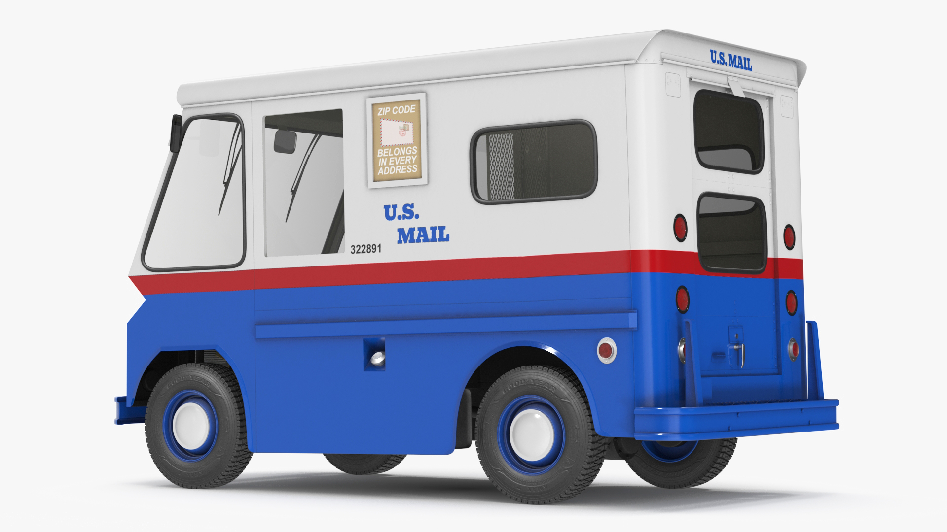 US Mail Truck Studebaker ZIP Van 3D
