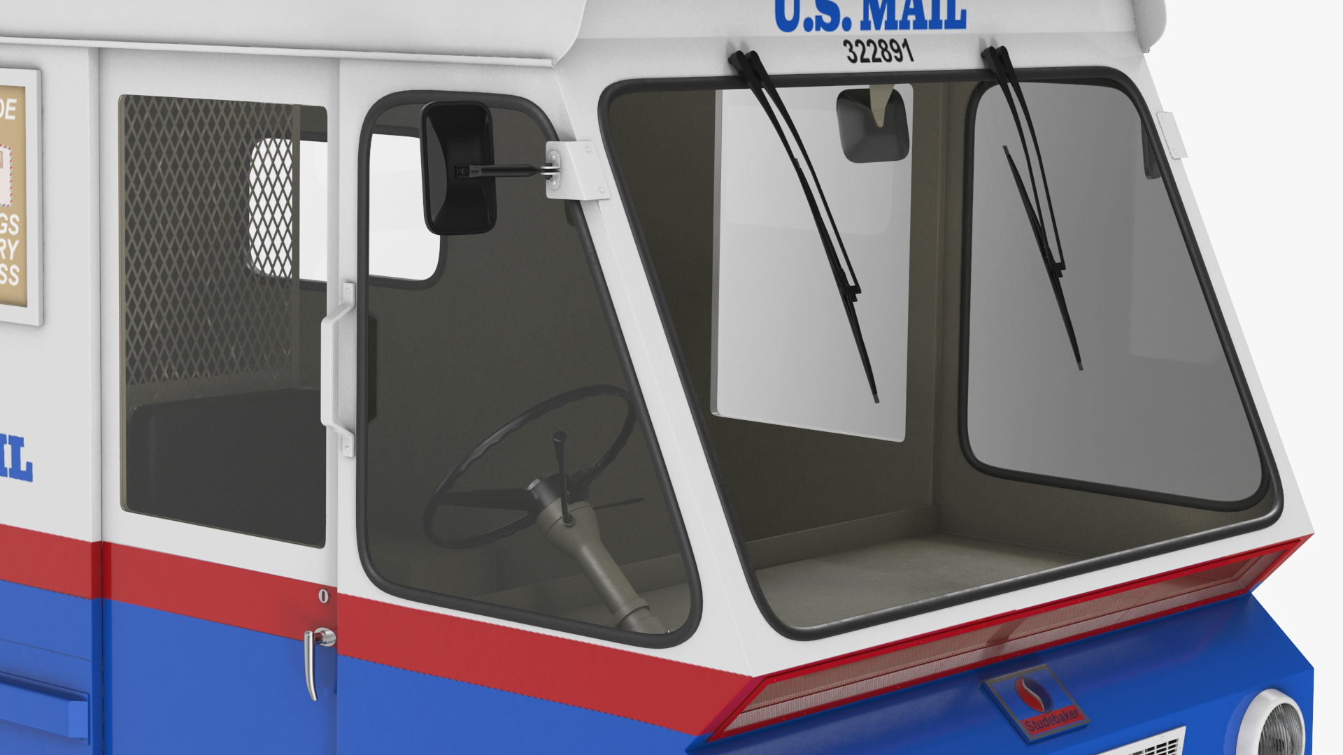 US Mail Truck Studebaker ZIP Van 3D