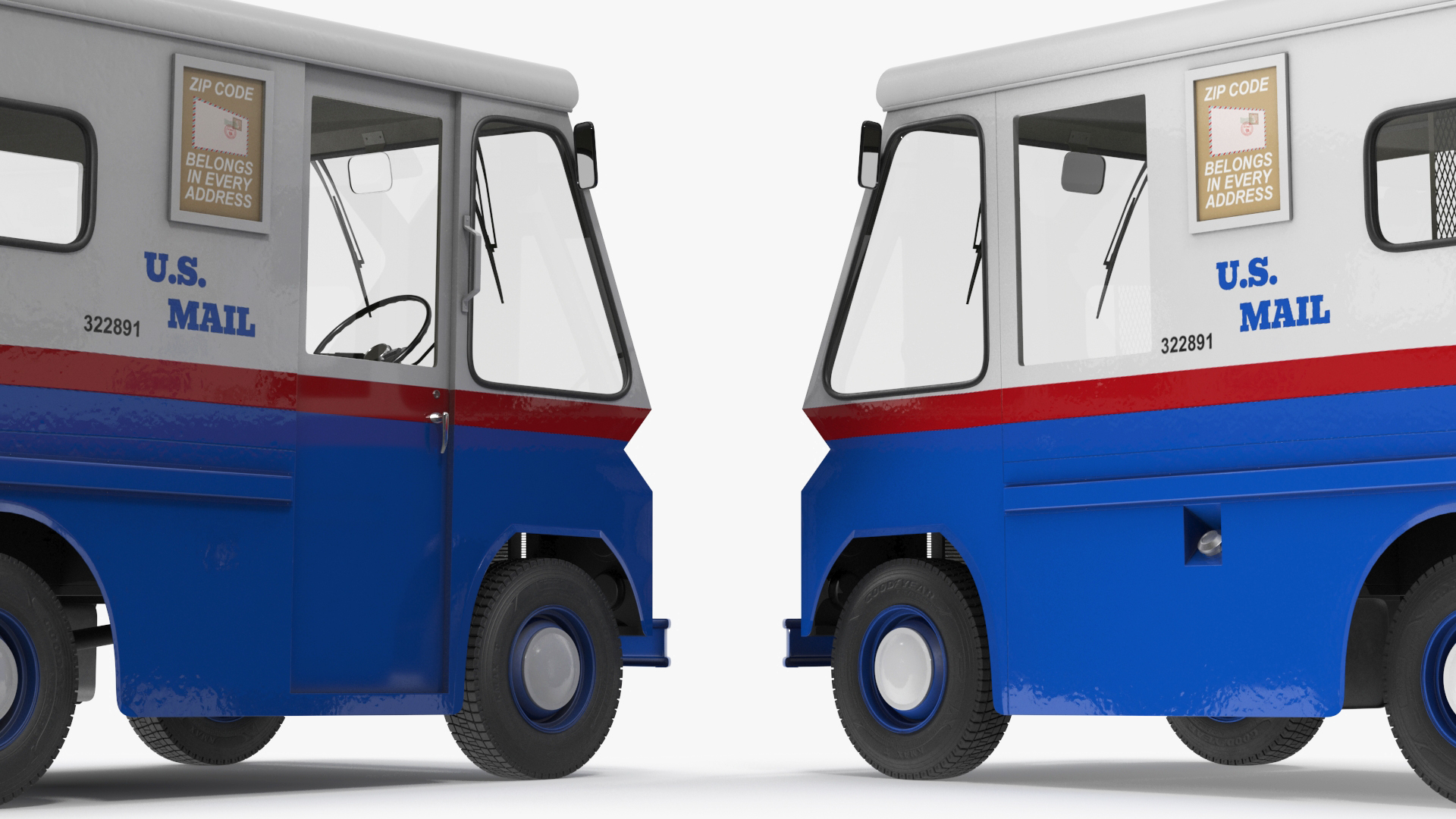US Mail Truck Studebaker ZIP Van 3D
