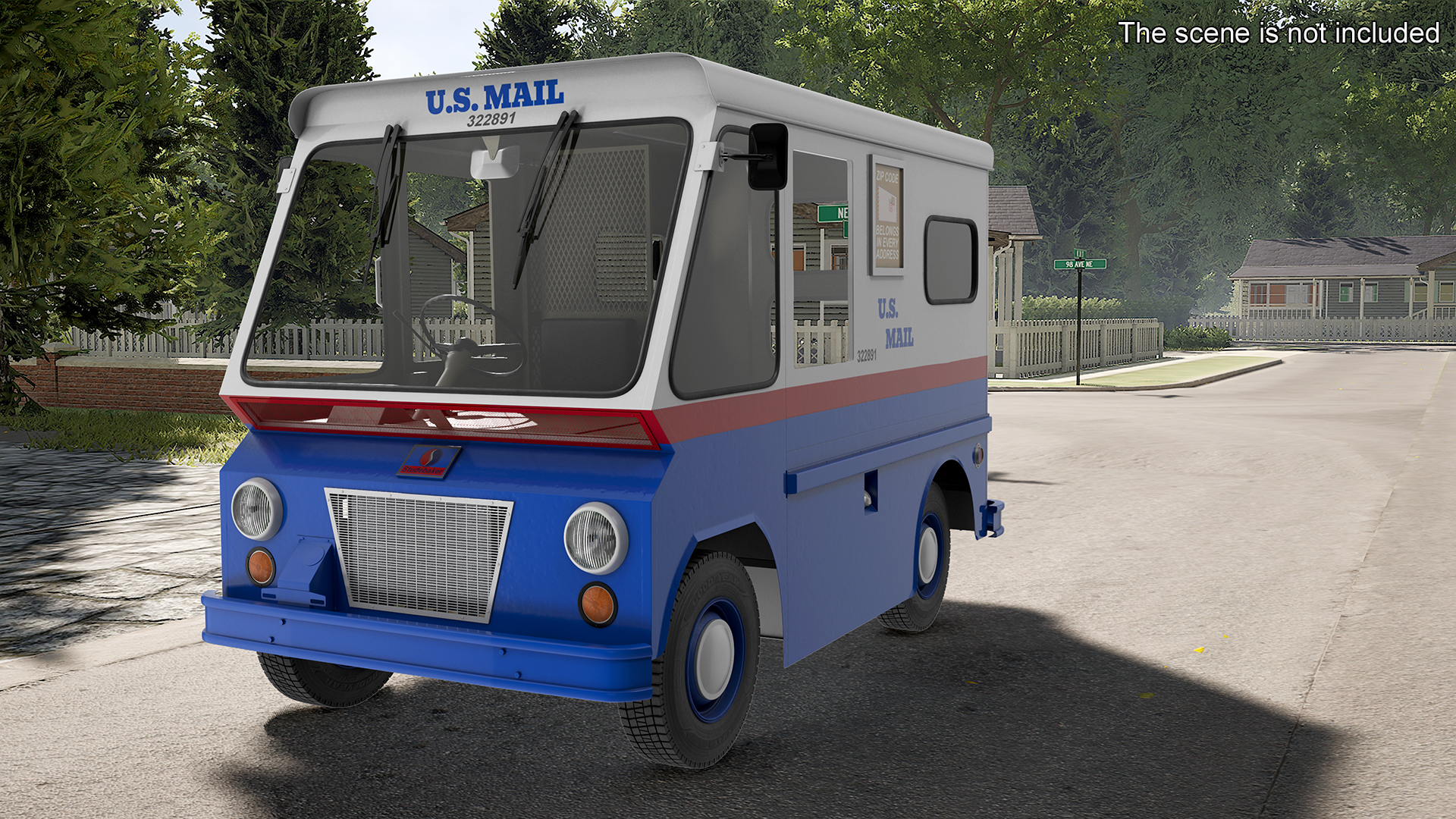 US Mail Truck Studebaker ZIP Van 3D