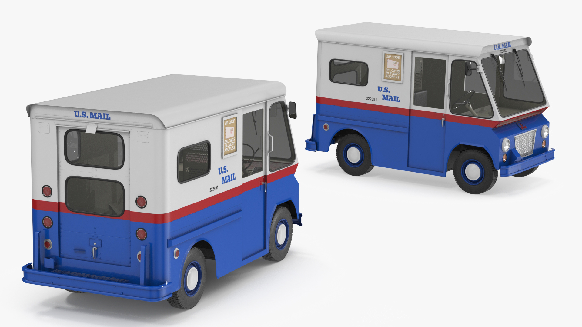US Mail Truck Studebaker ZIP Van 3D