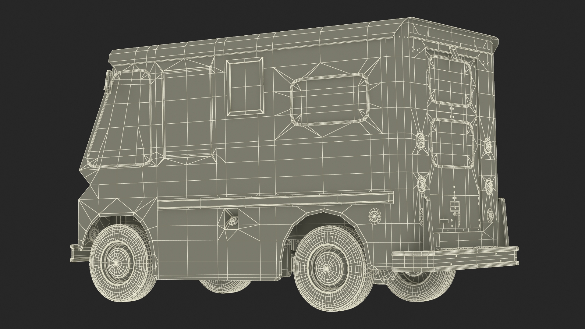 US Mail Truck Studebaker ZIP Van 3D