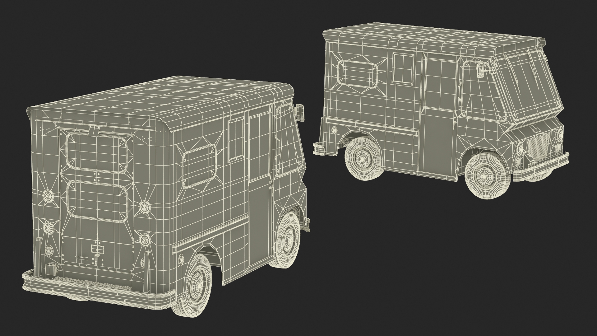 US Mail Truck Studebaker ZIP Van 3D