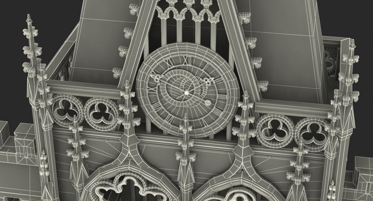 3D Castle Entrance with Clock