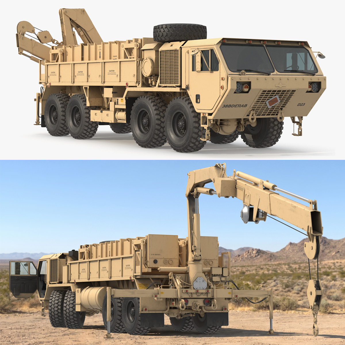 Military Cargo Loader Missile Transporter - Rigged