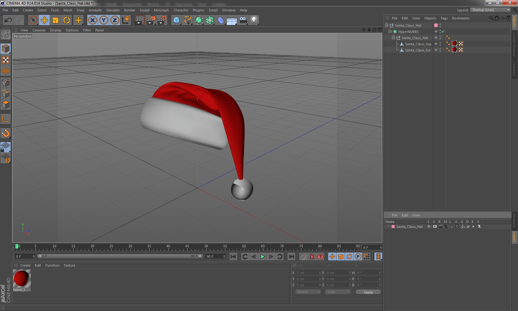 3D model Santa Claus Hat