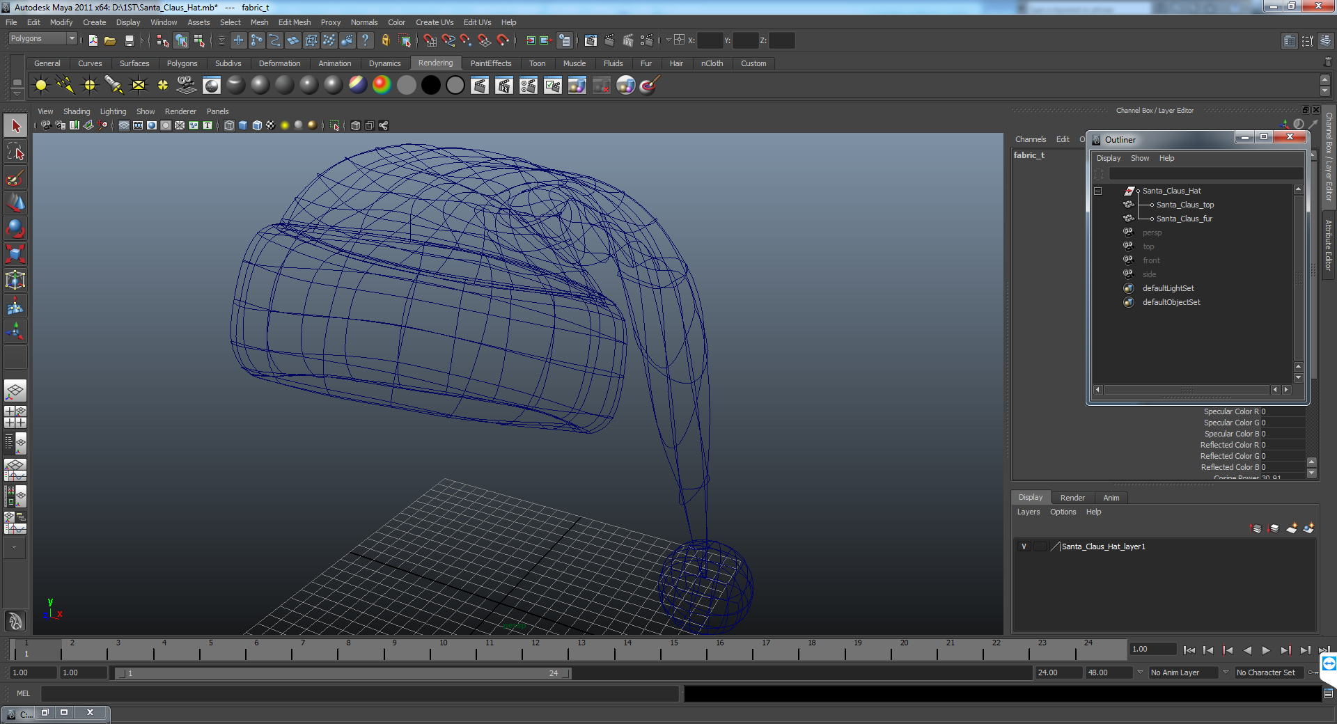 3D model Santa Claus Hat