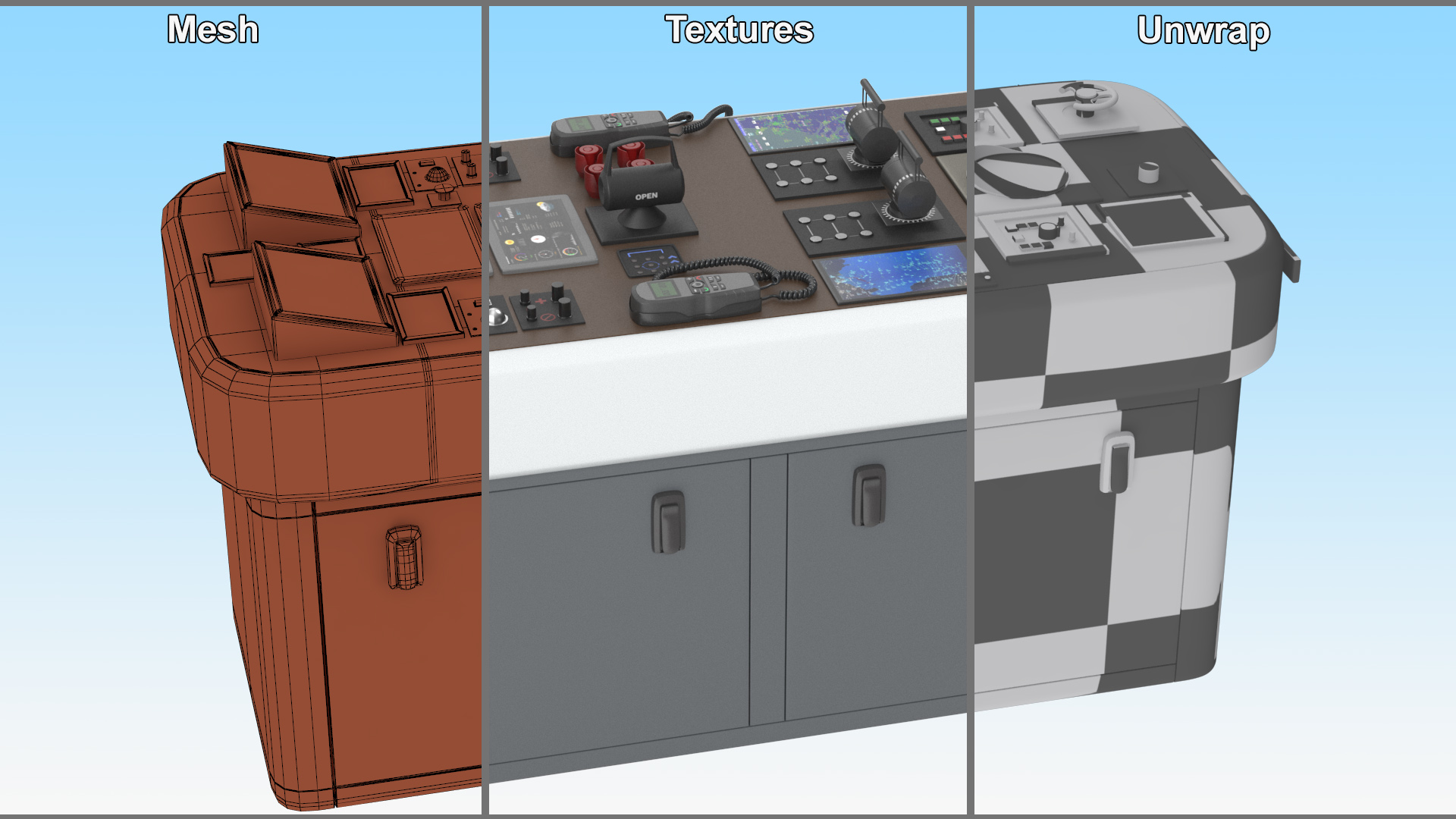 3D model Ship Control Station