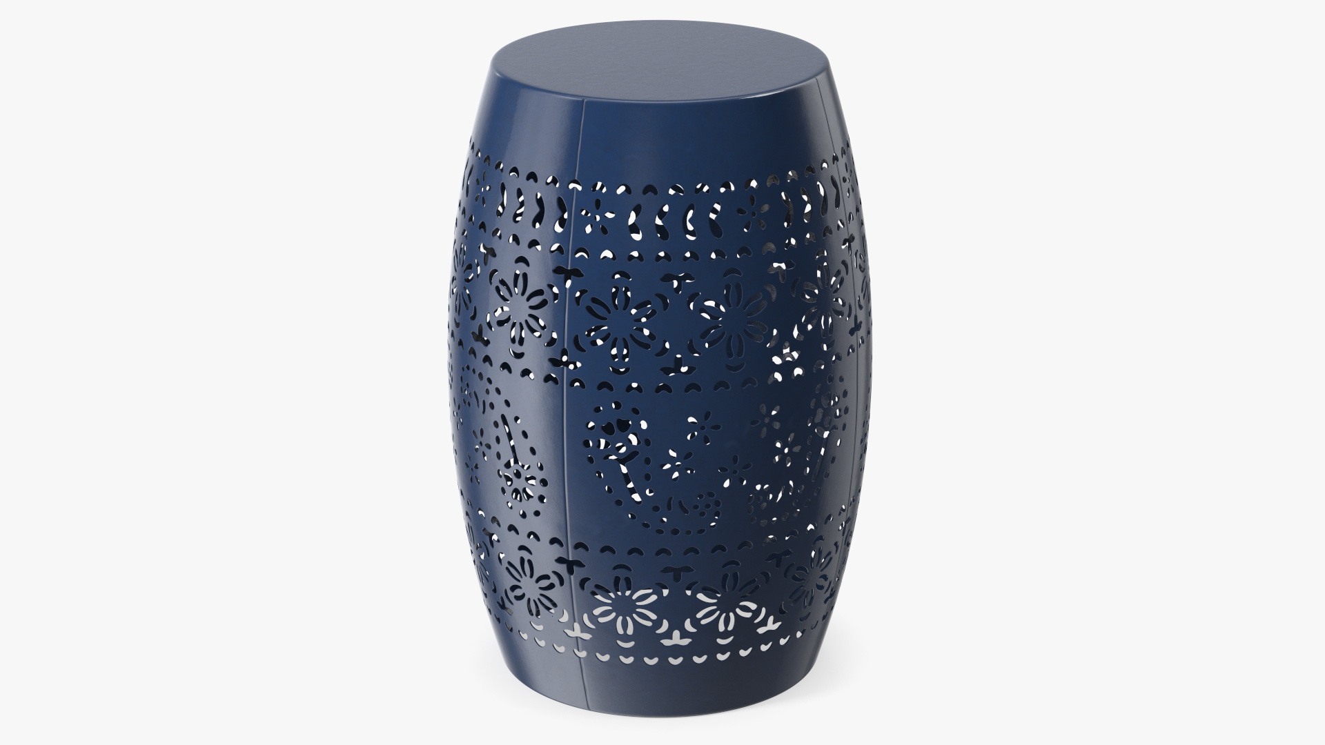 3D Garden Metal Drum Table Blue model