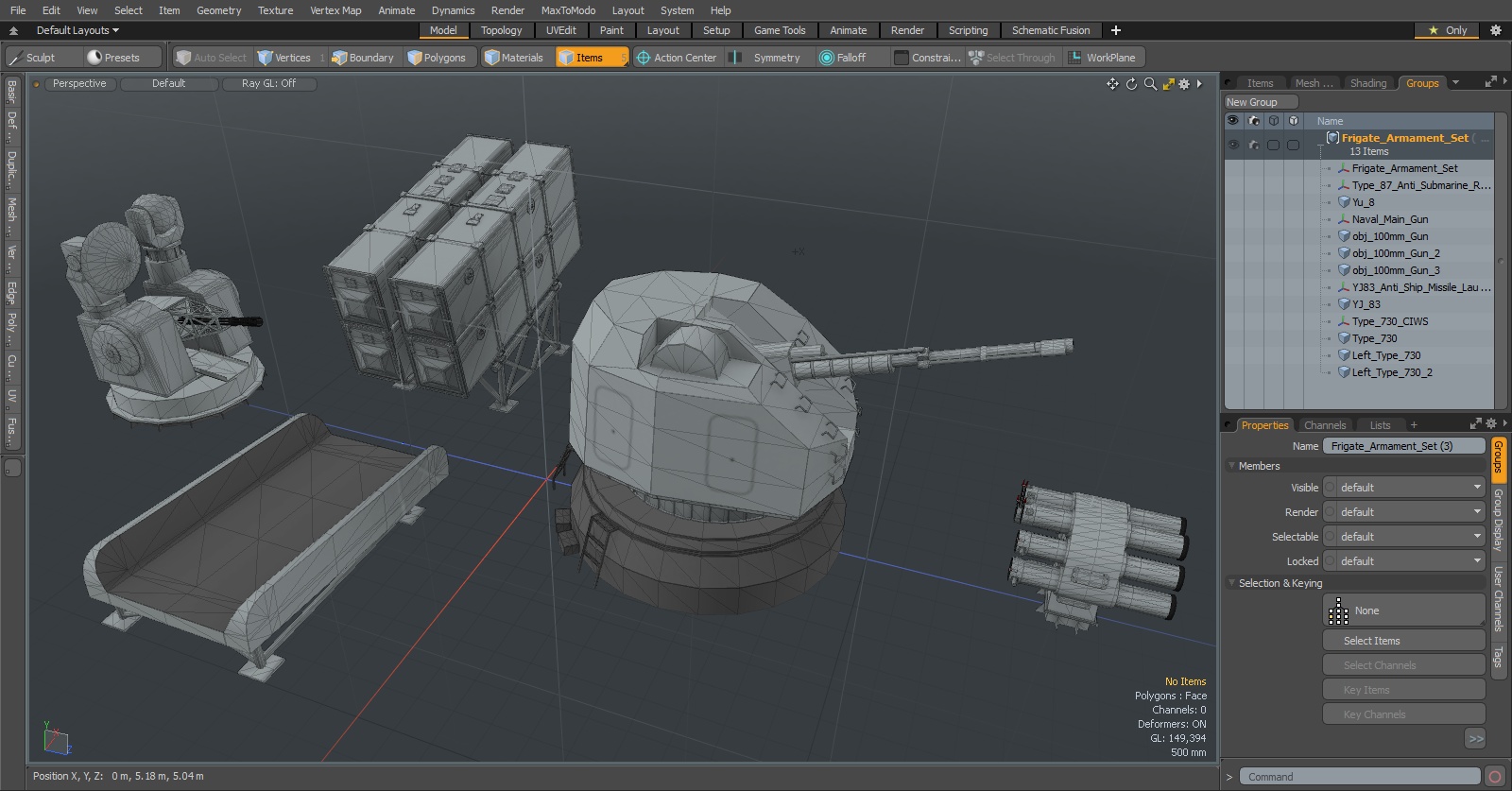3D model Frigate Armament Set