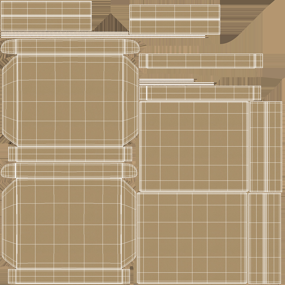 3D model Cardboard Closed Flat Box