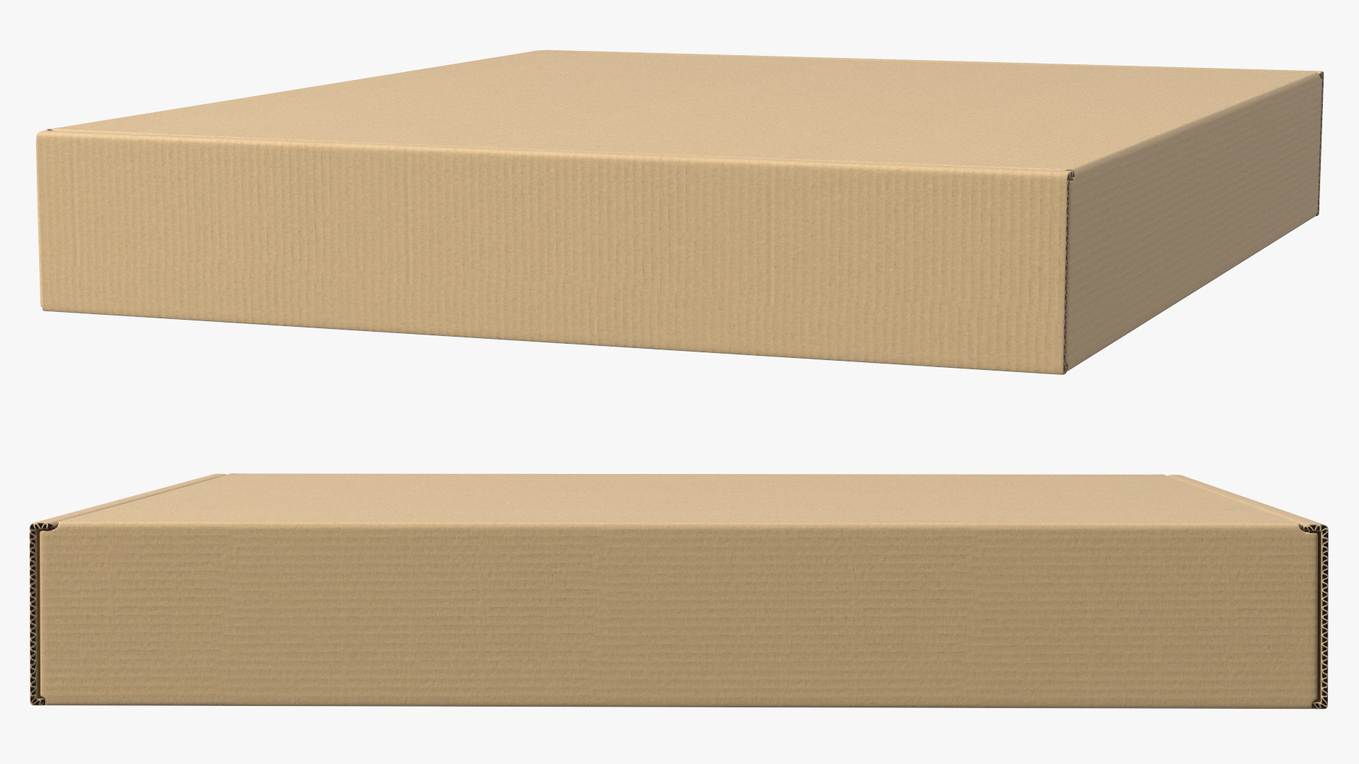 3D model Cardboard Closed Flat Box